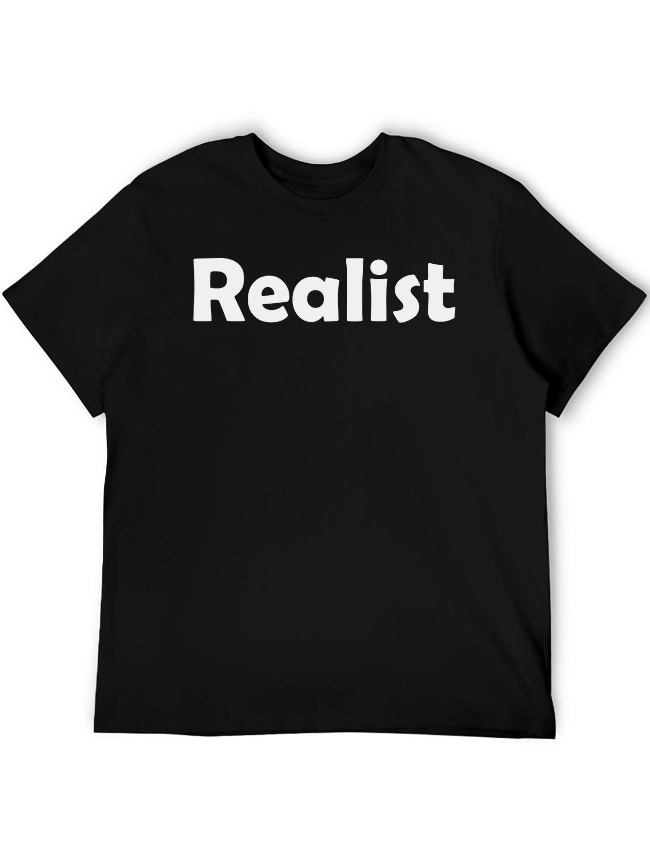 Black Realist Graphic T-Shirt - Men's Short Sleeve Crew Neck Tee view 5