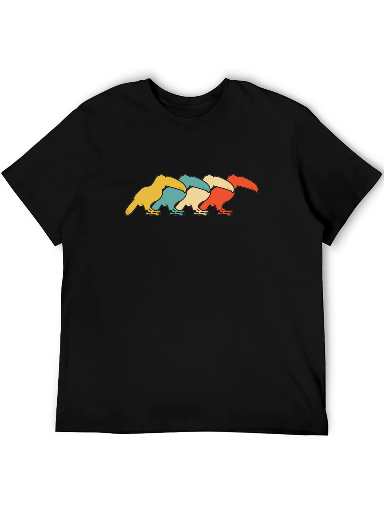 Black Retro Toucan T-Shirt - Graphic Tee view 5