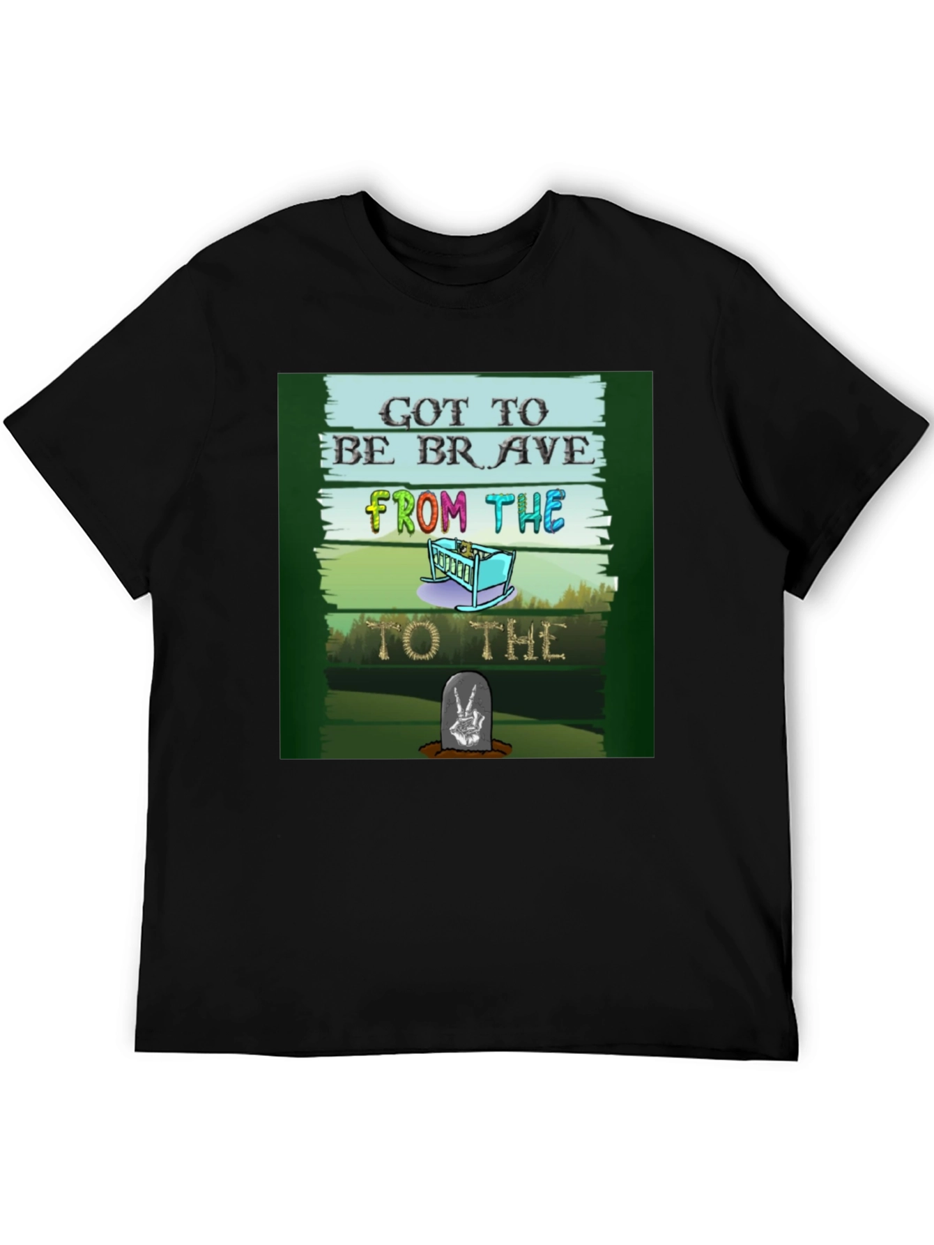 Black Got to be Brave T-Shirt view 5