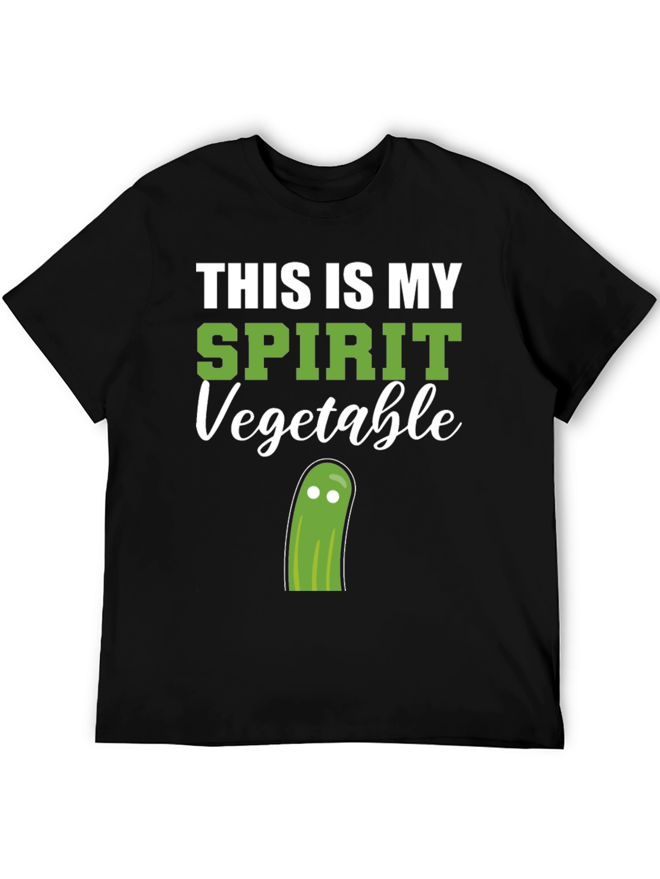 Black Spirit Vegetable T-Shirt - Funny Graphic Tee view 5