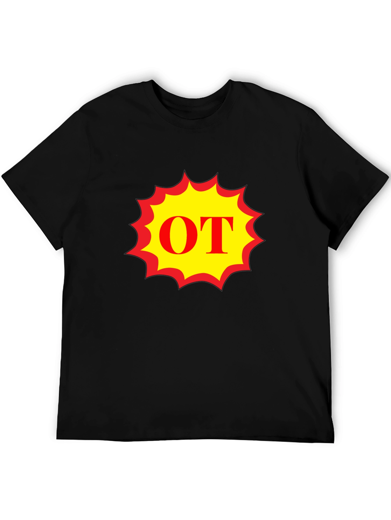 Black OT Burst T-Shirt - Bold Graphic Tee view 5