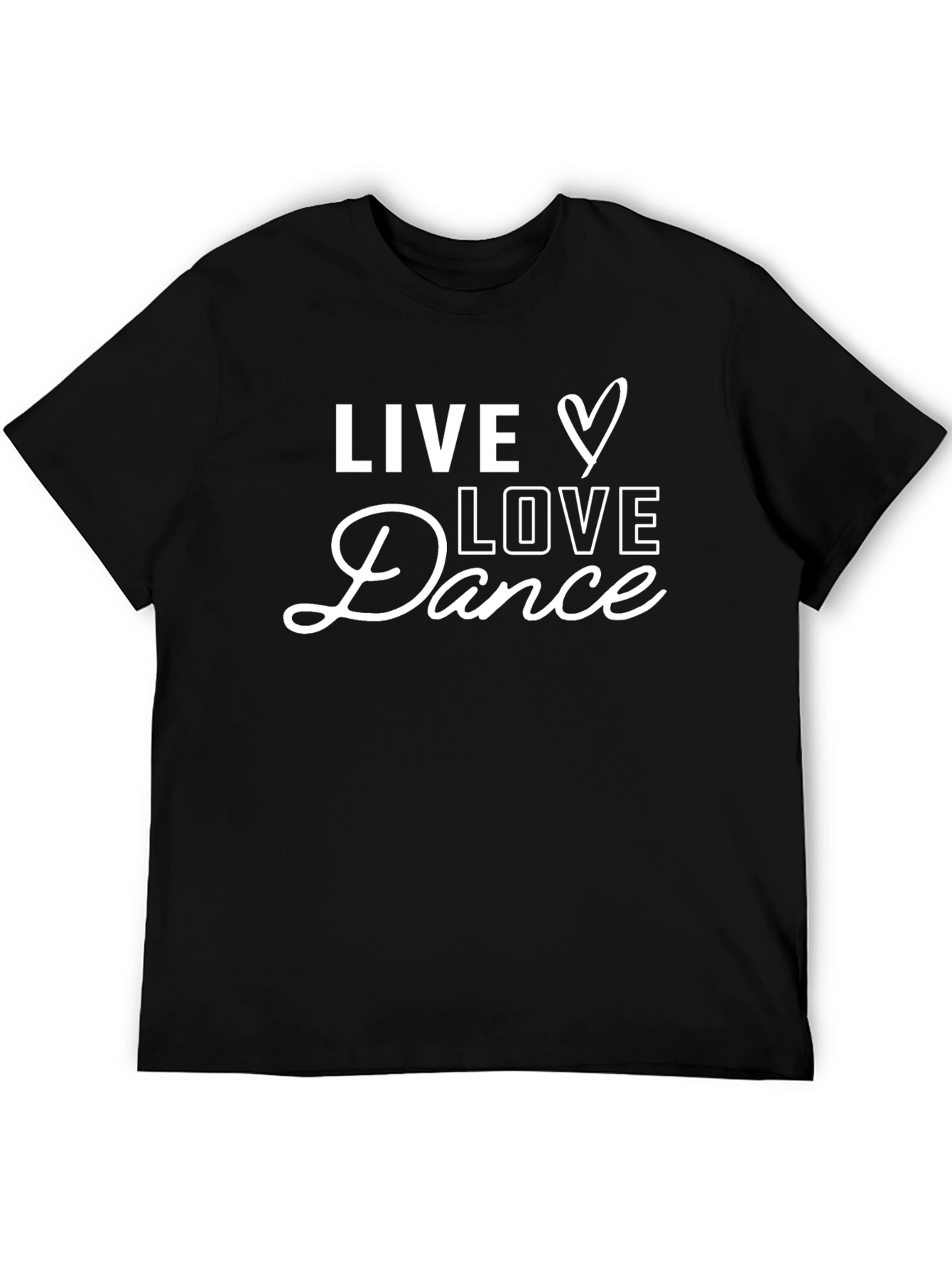 Black Live Love Dance Graphic Tee - Trendy T-Shirt view 5