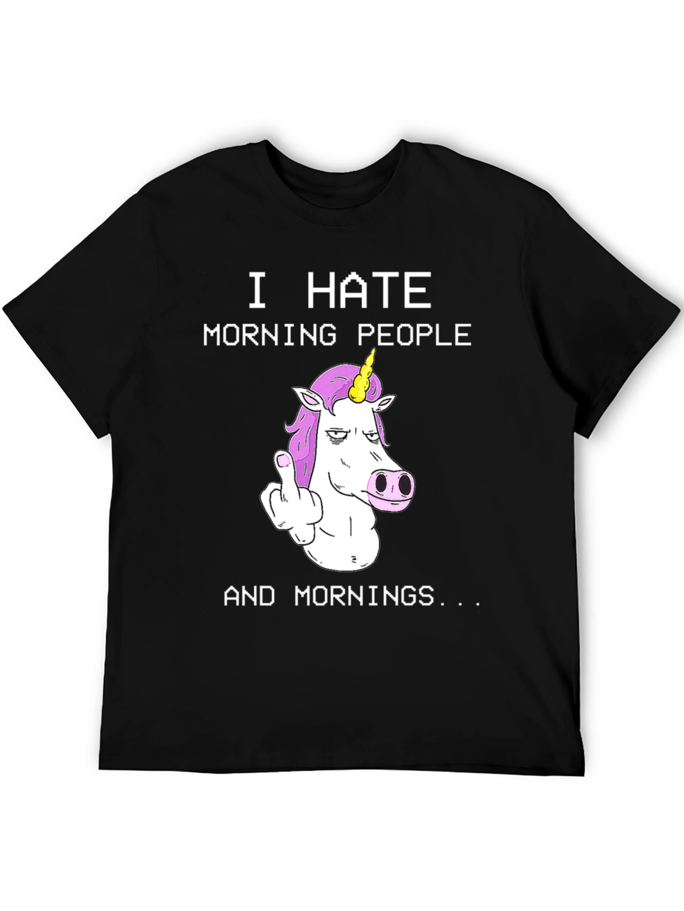 I Hate Morning People Unicorn Graphic Tee - 5