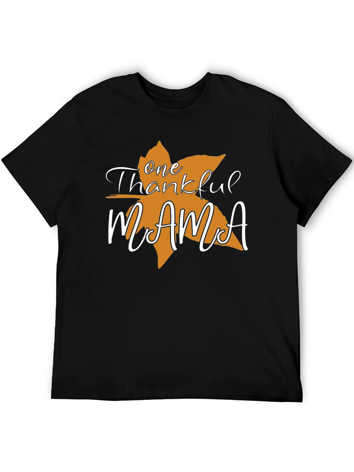 Black Thankful Mama T-Shirt - Fall Season Tee view 5