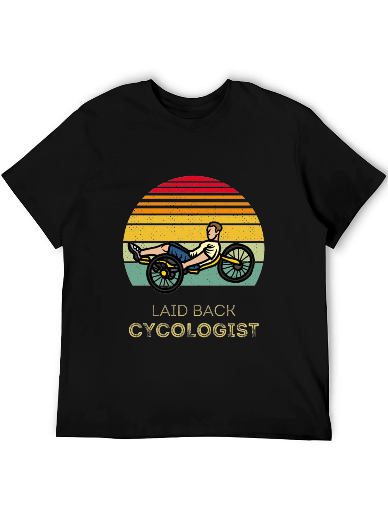 Black Laid Back Cycologist T-Shirt view 5