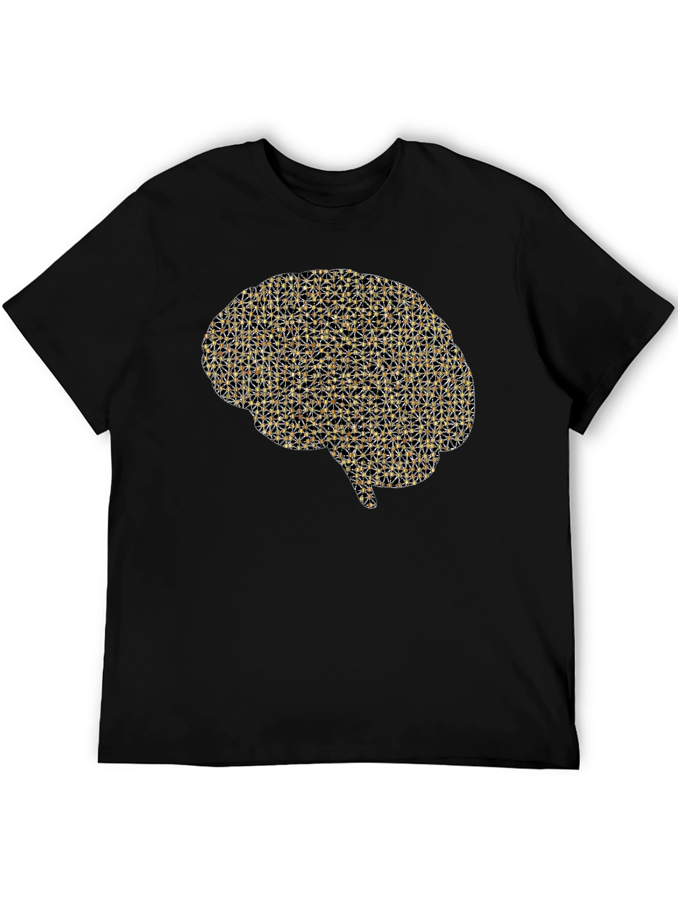 Black Brain Graphic Tee - Black Casual T-Shirt view 5