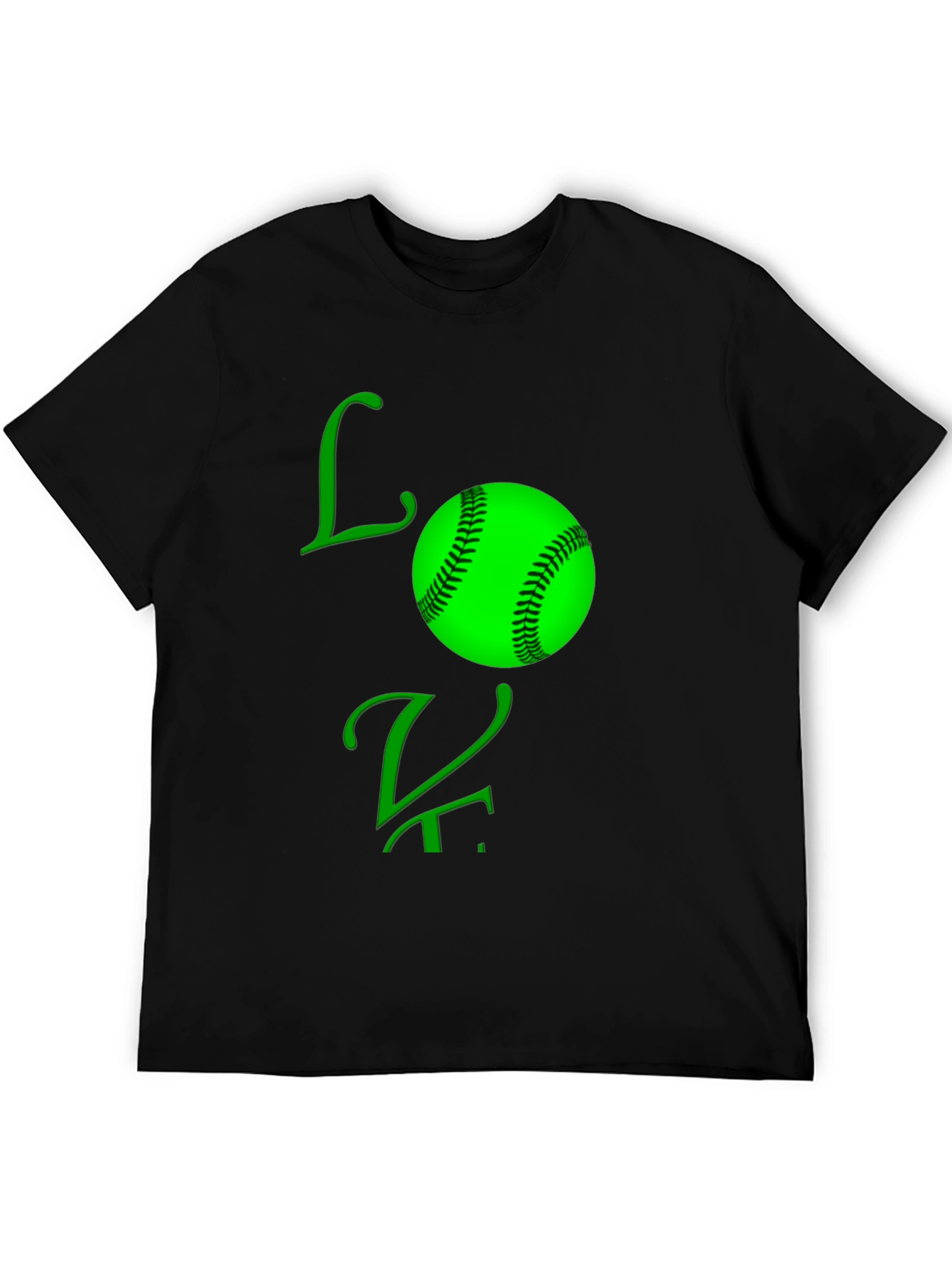 Black Love Baseball Black T-Shirt view 5