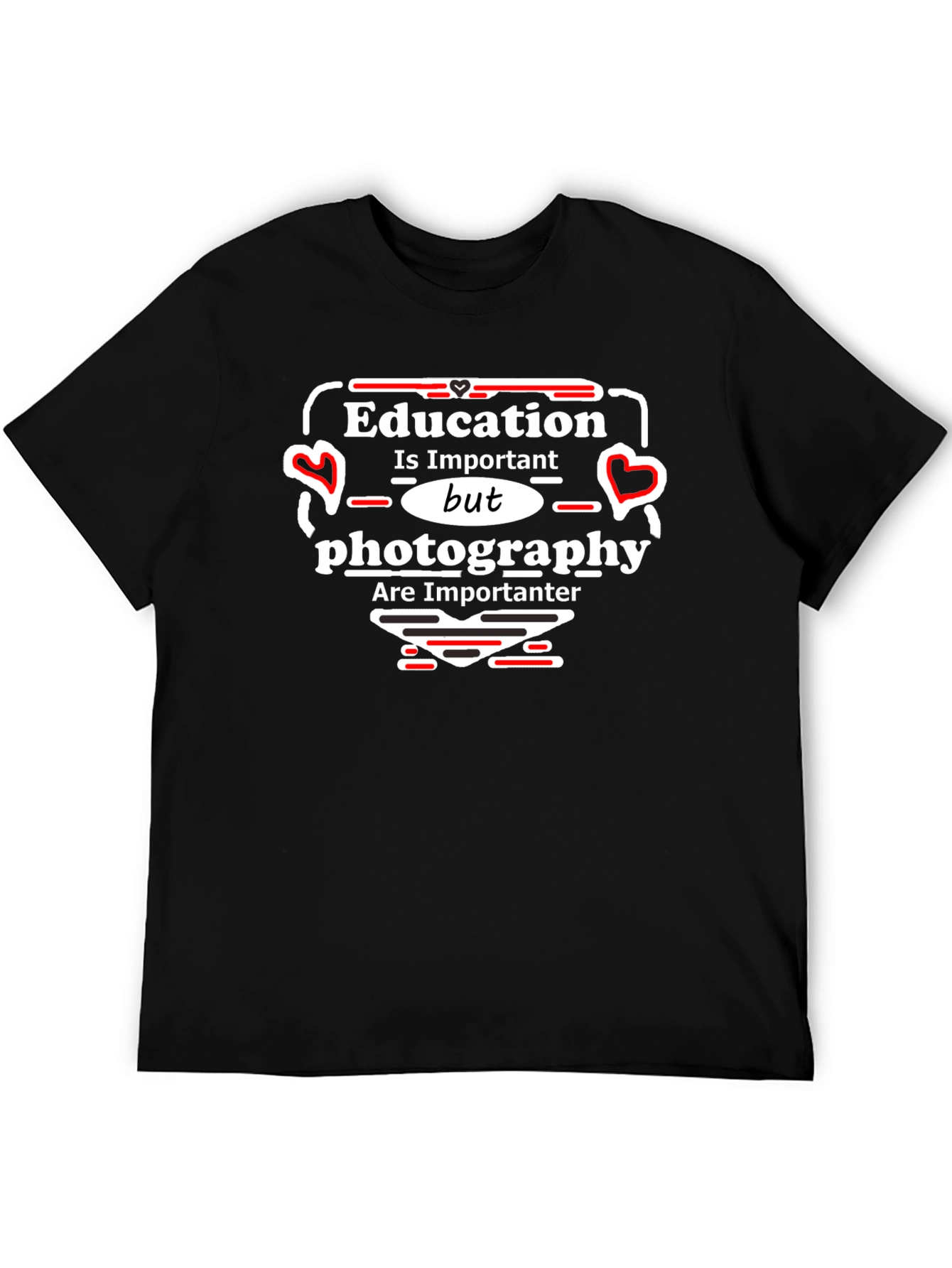 Black Education vs. Photography T-Shirt Funny Gift view 5