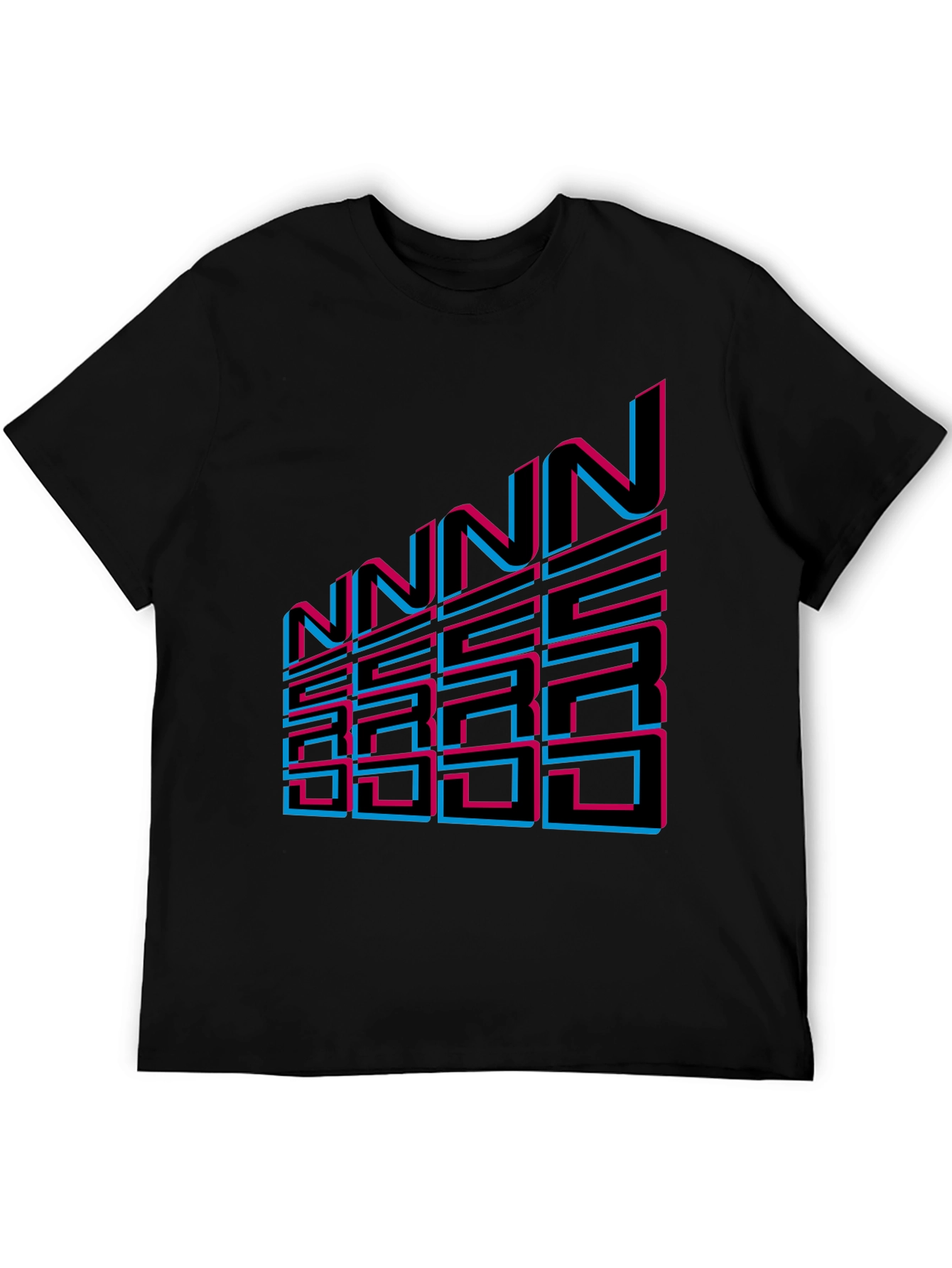 Black Retro NNN SSS Graphic Tee - Black view 5