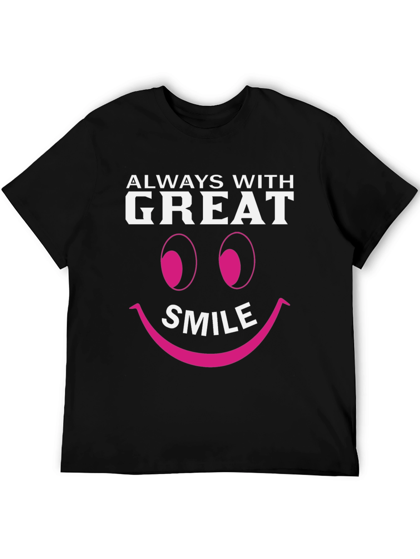 Black Always With Great Smile Black T-Shirt view 5