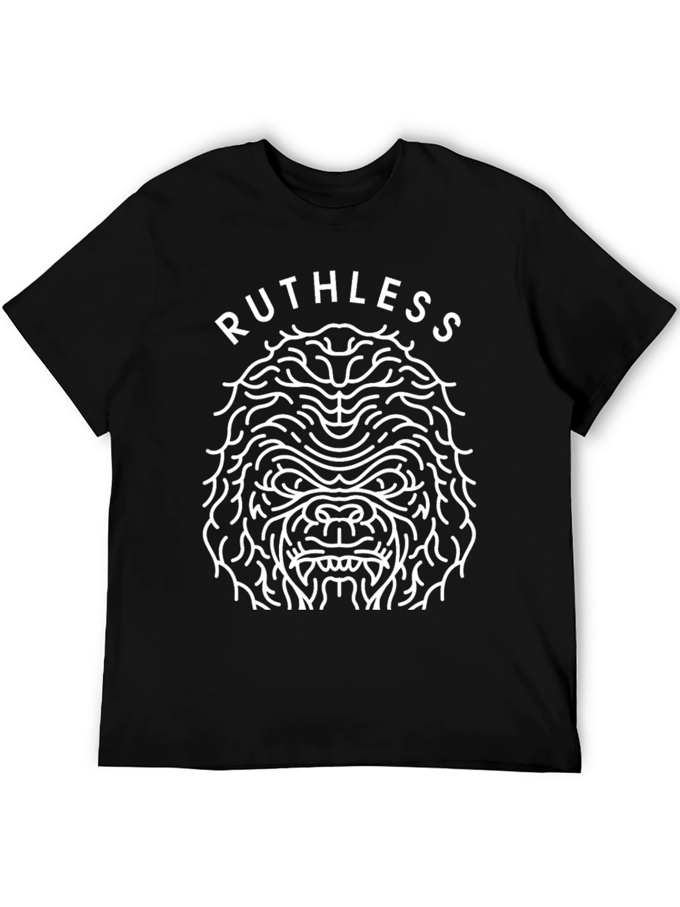 Black Ruthless Gorilla Graphic T-Shirt - Black view 5