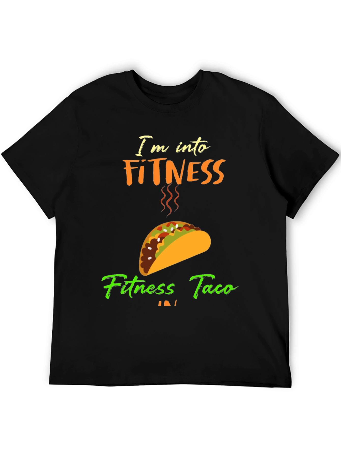 Black Fitness Taco T-Shirt - Gym Humor Tee view 5