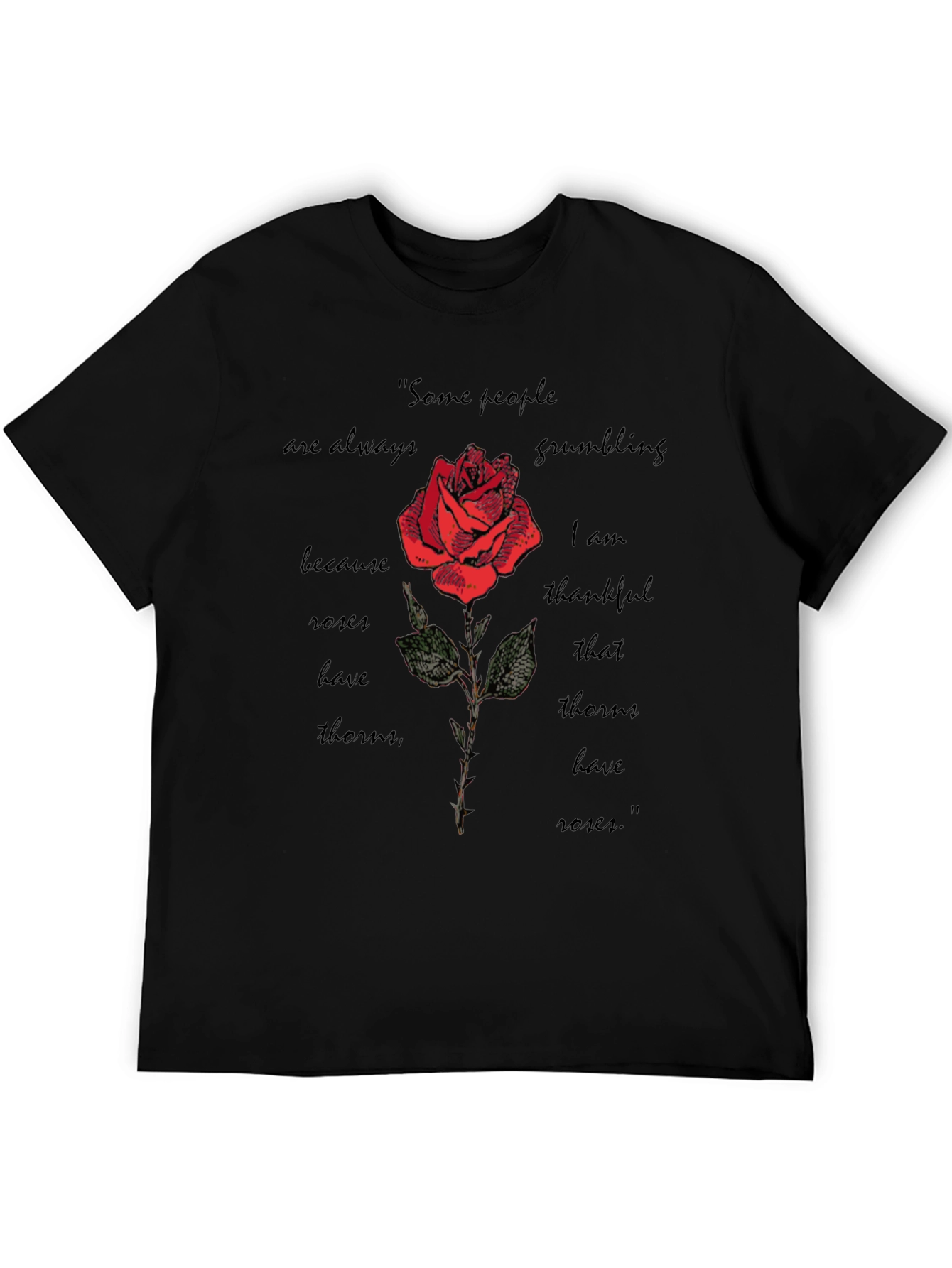Rose & Thorns T-Shirt: Gratefulness Graphic Tee - 5