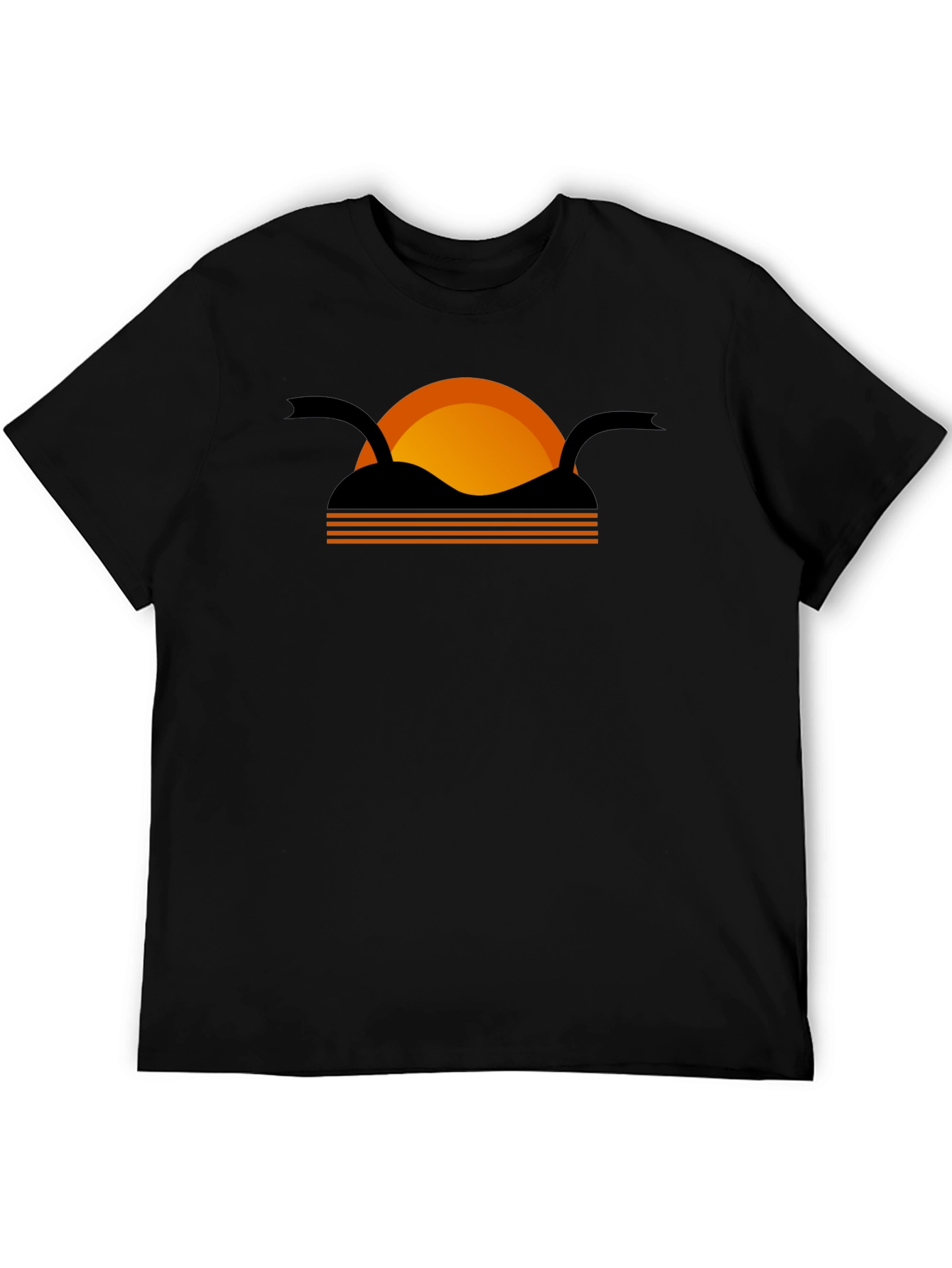 Black Retro Sunset T-Shirt view 5