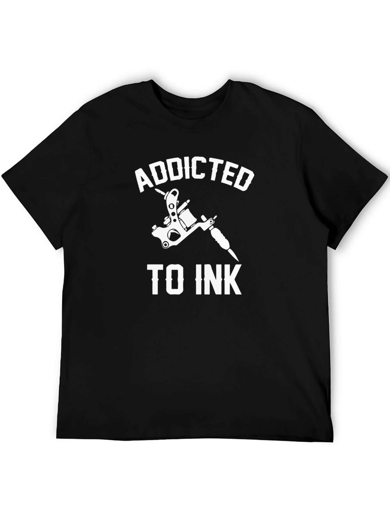 Black Addicted To Ink Tattoo T-Shirt - Stylish Design view 5