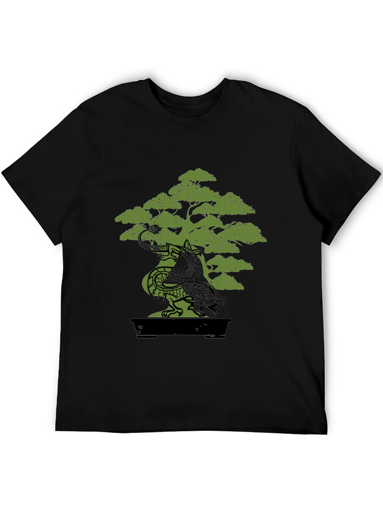 Black Dragon Bonsai Graphic Tee - Unique Design view 5