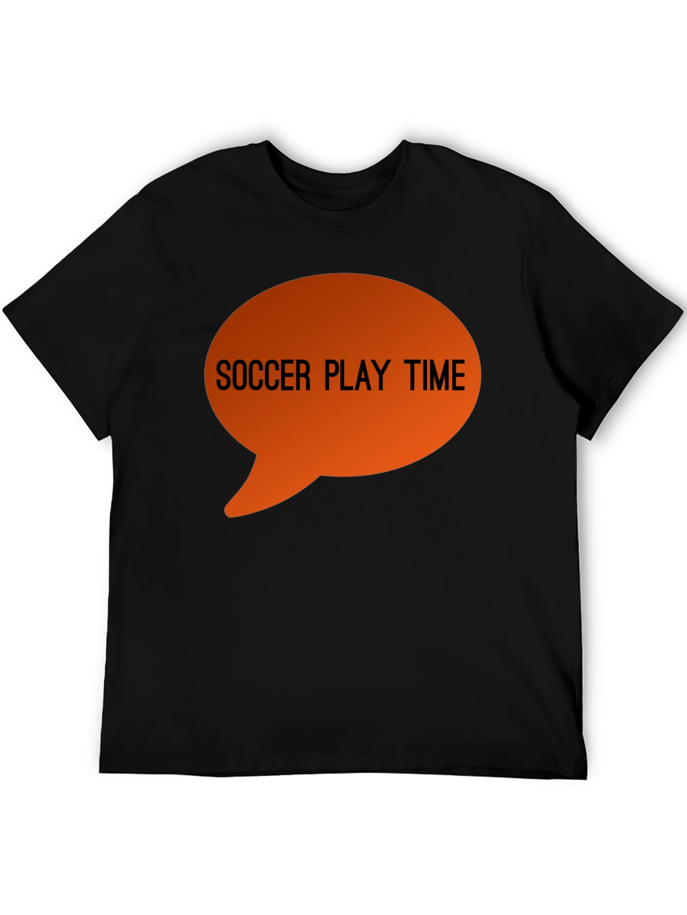 Black Soccer Play Time Graphic Tee - Black Cotton T-Shirt view 5