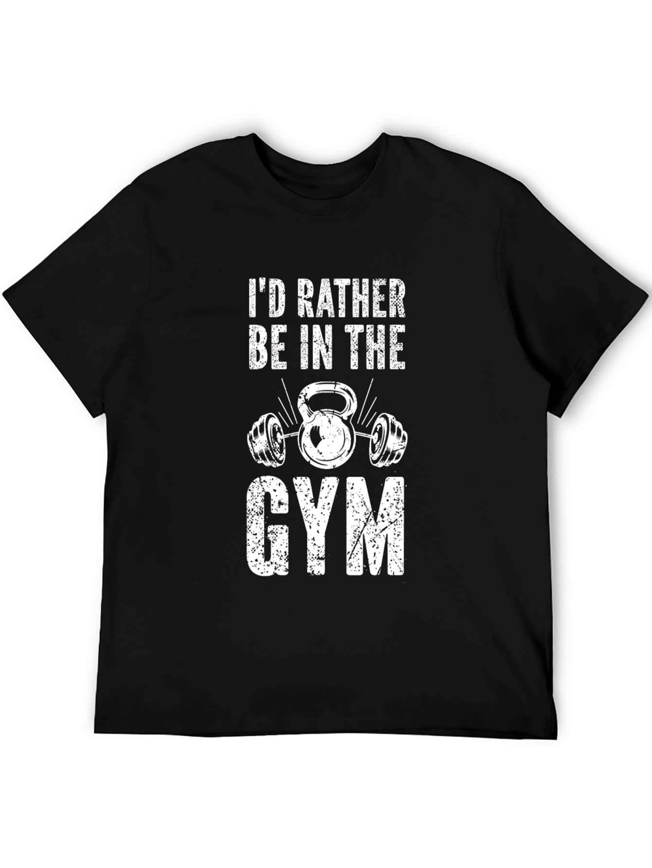 Black Gym Lover Graphic Tee - Black view 5
