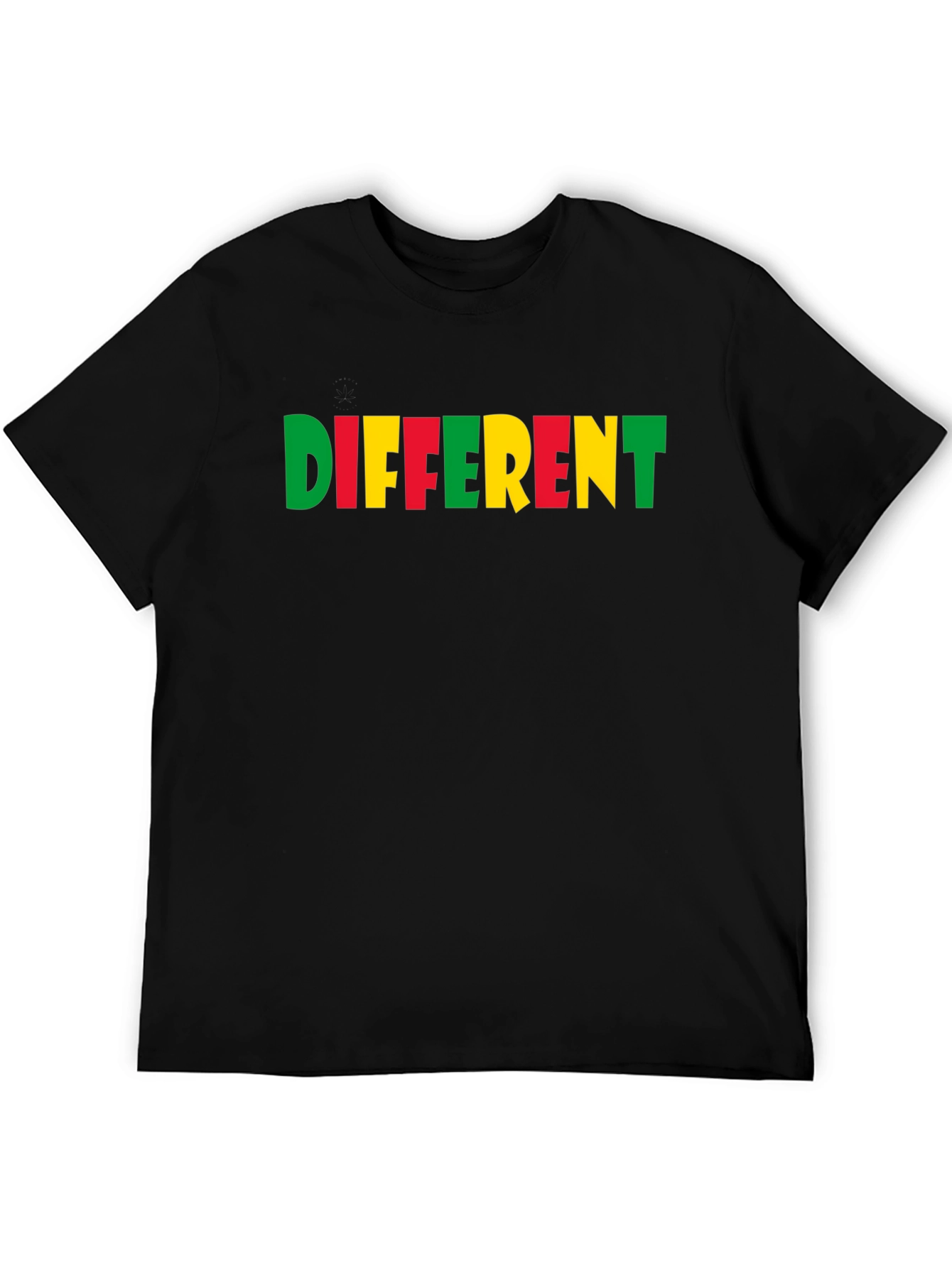 Black Different Colorblock Graphic Tee - Black view 5