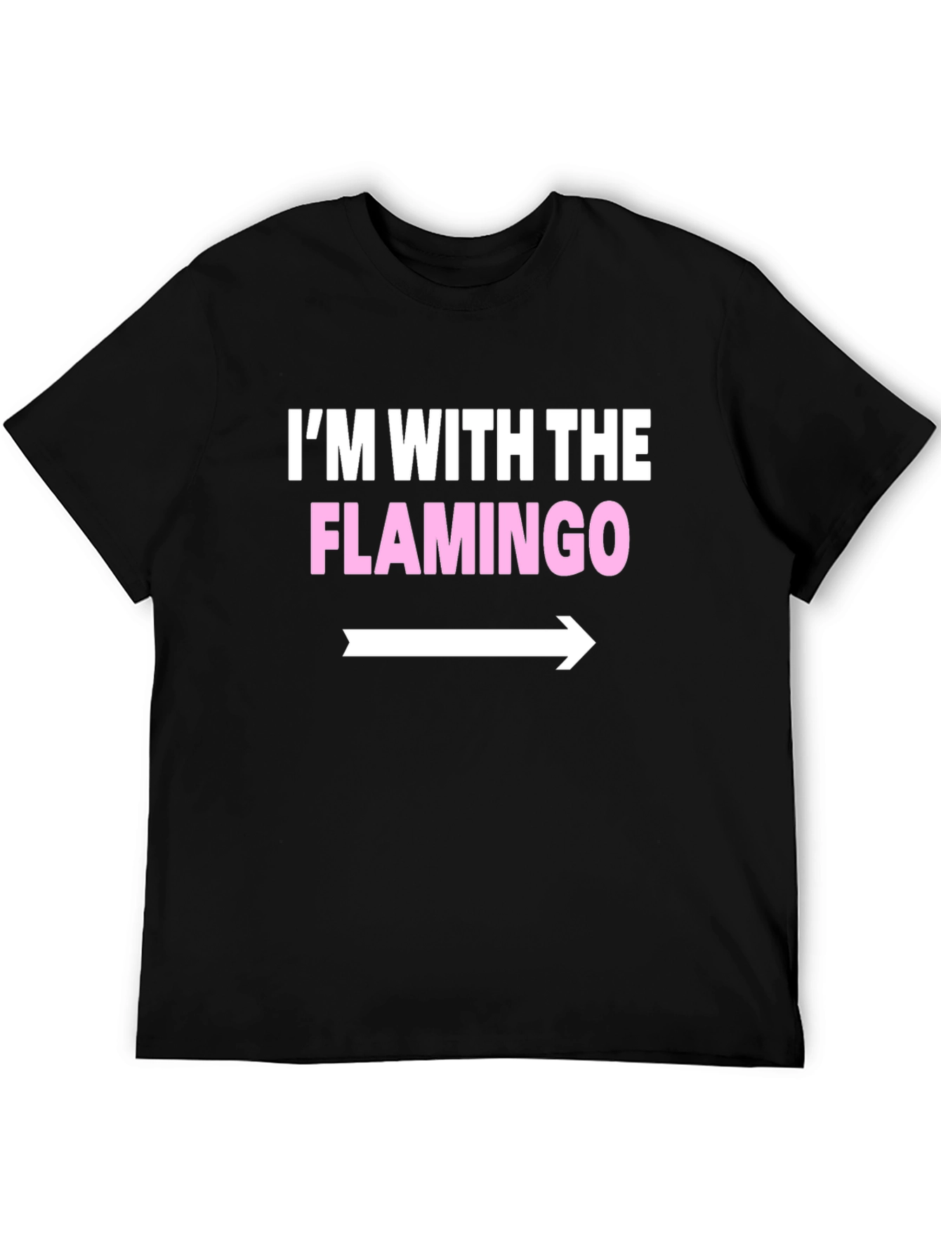 Black I'm With The Flamingo T-Shirt view 5