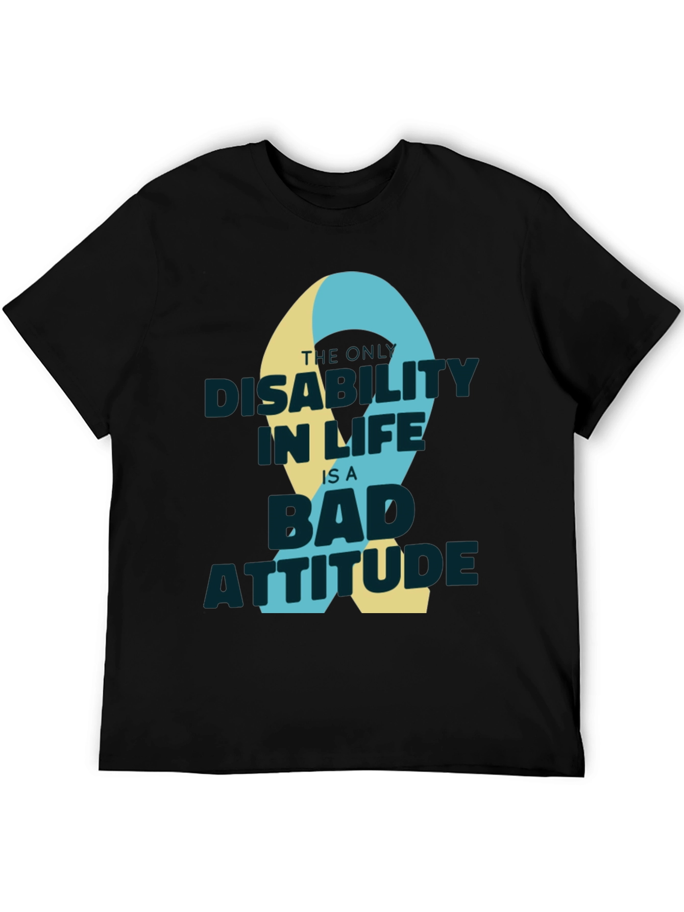 Black Attitude Ribbon Graphic T-Shirt view 5