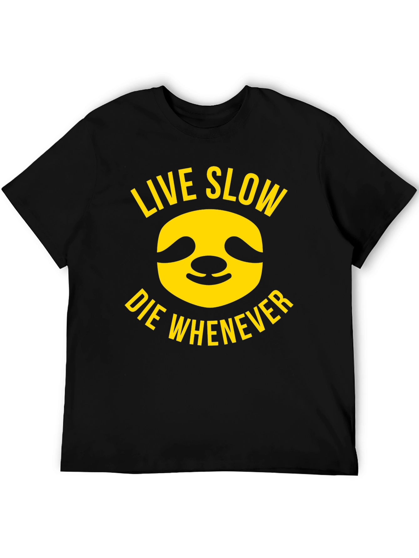 Black Live Slow Sloth T-Shirt - Relaxed Style view 5