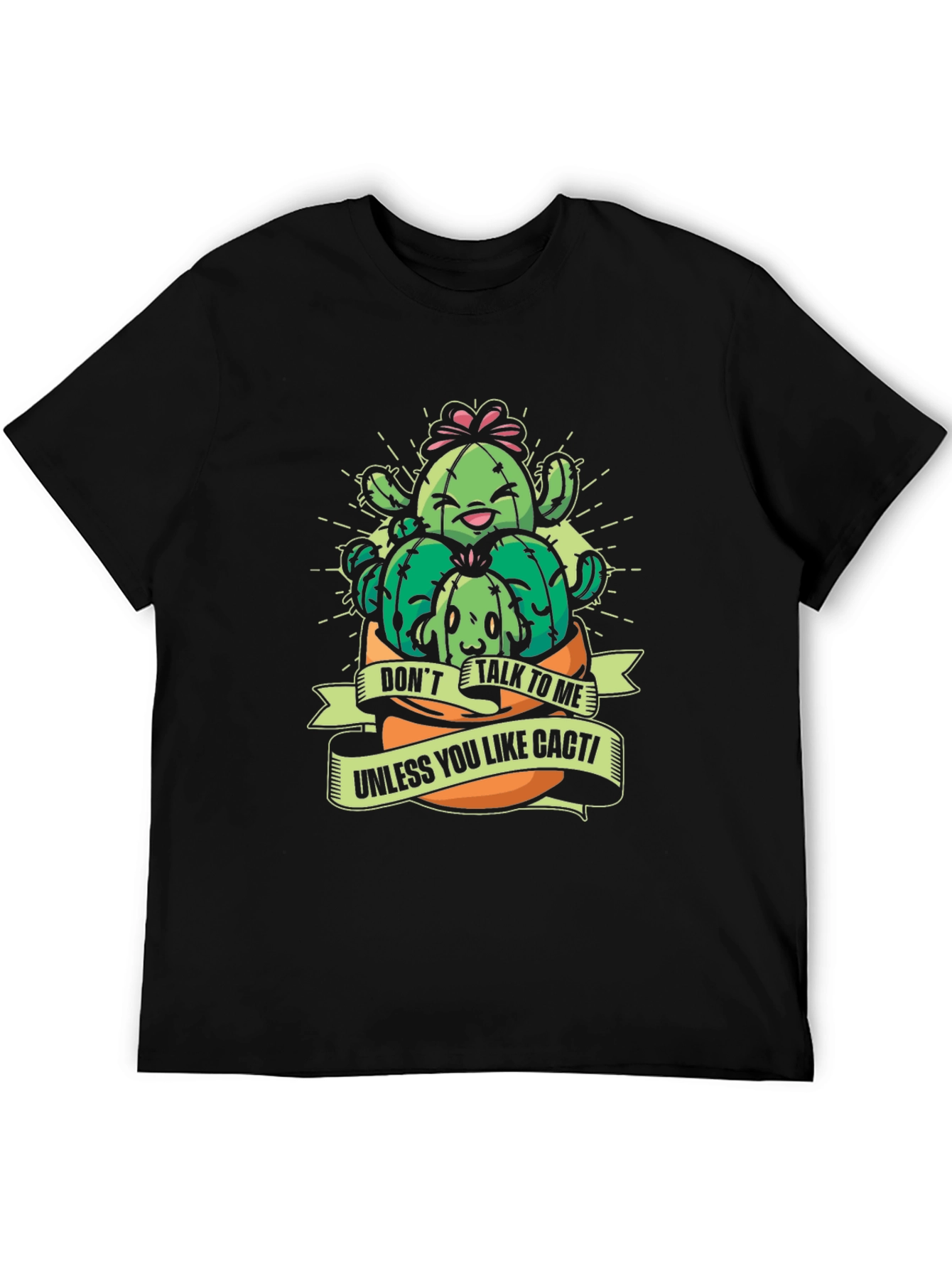Black Cactus Lover T-Shirt - "Don't Talk To Me" Novelty Tee view 5