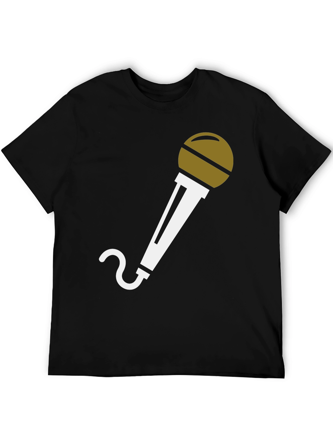 Black Microphone Graphic T-Shirt - Black view 5