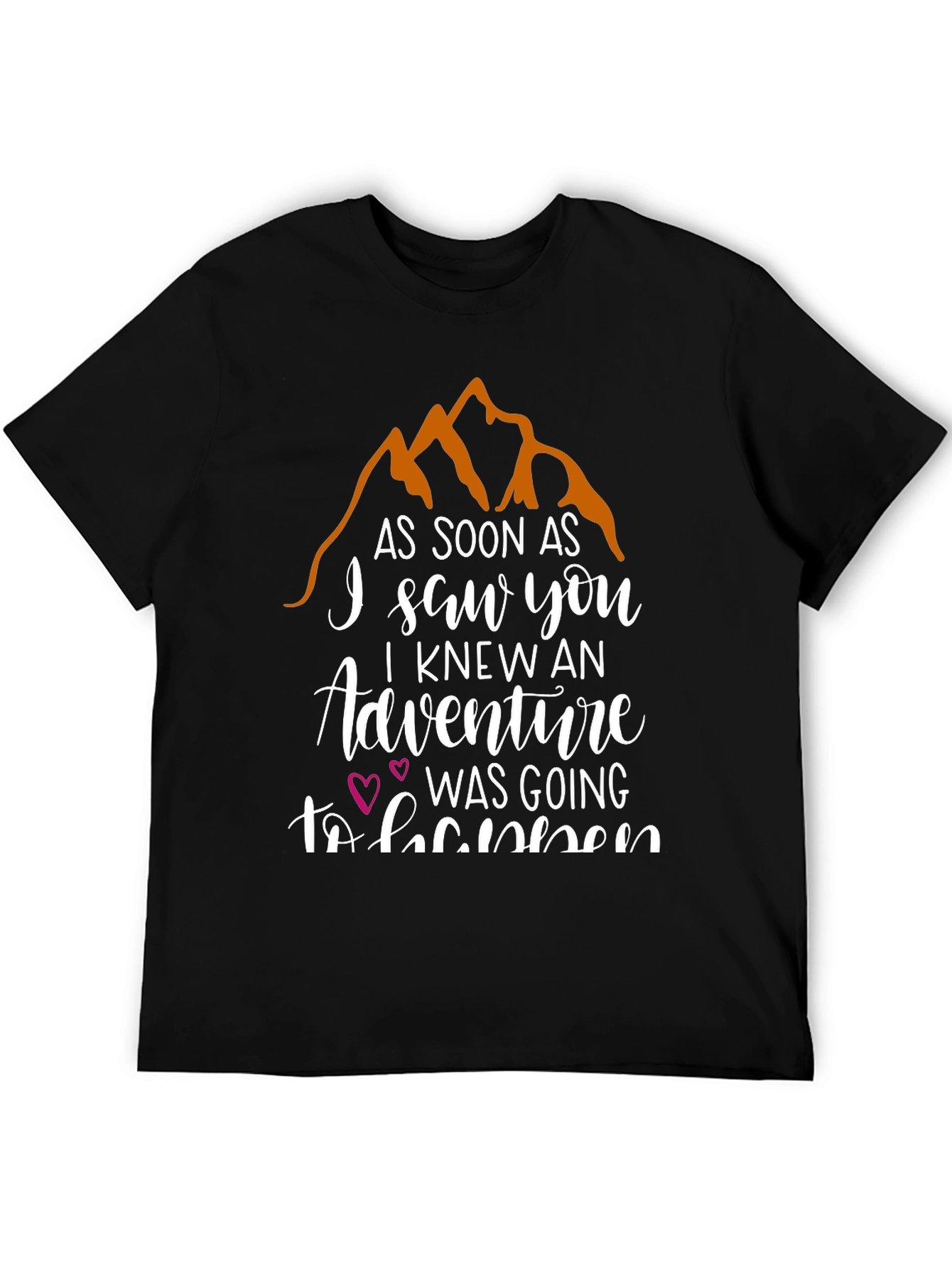 Black Adventure Awaits Graphic Tee - Black Unisex Shirt view 5