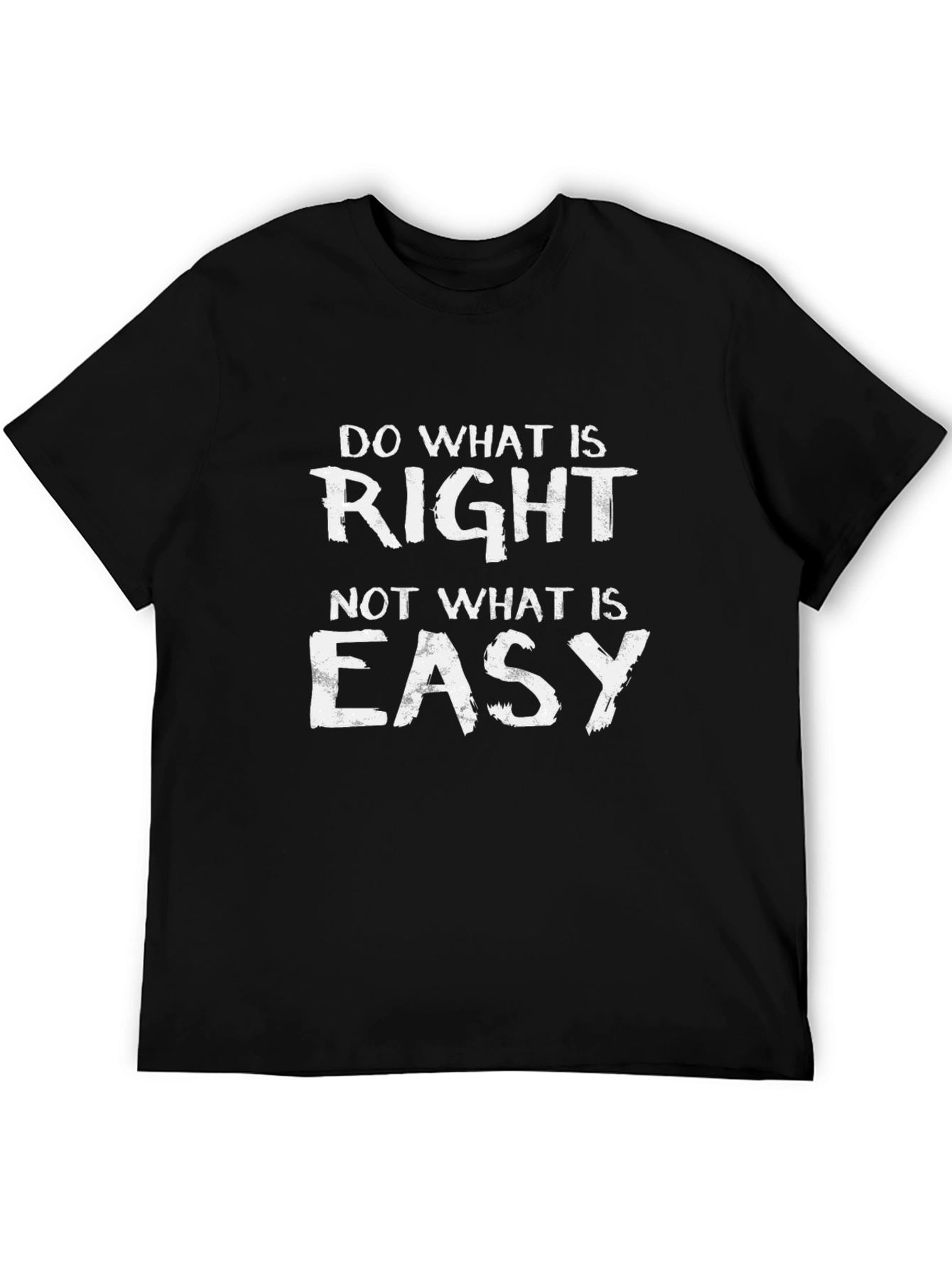 Black Motivational Black T-Shirt: Do What is Right view 5