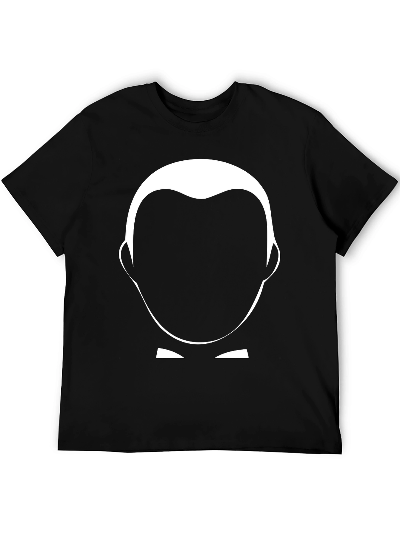 Black Minimalist Tuxedo Silhouette Tee view 5