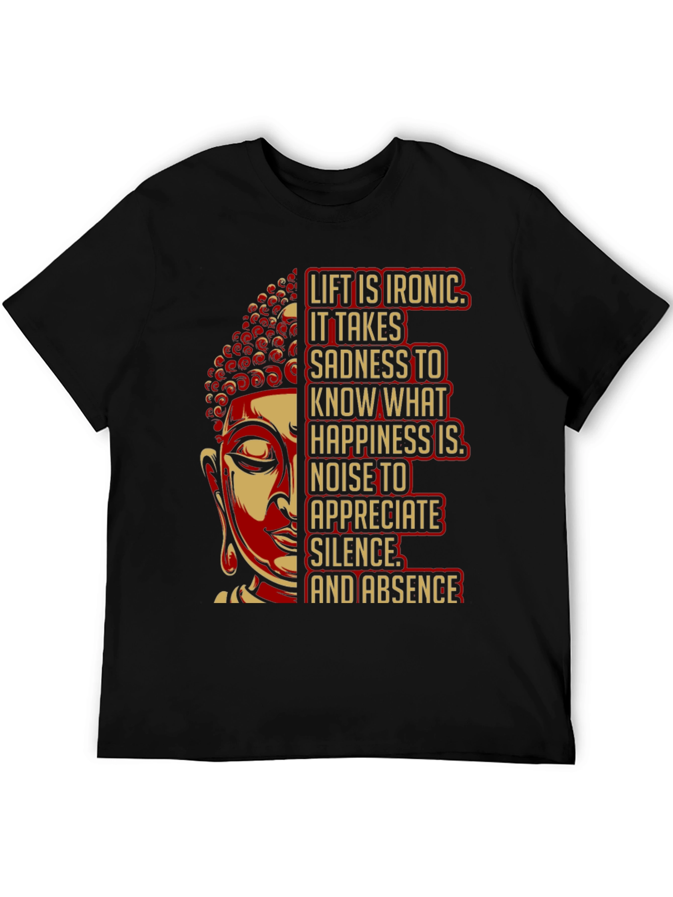 Black Buddha Quote Graphic T-Shirt view 5