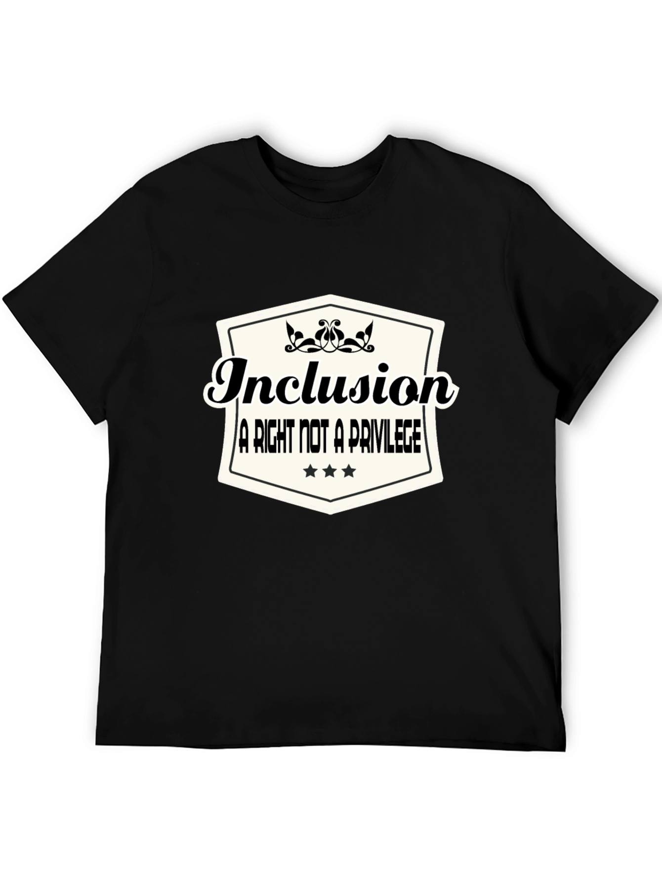 Black Inclusion T-Shirt: A Right Not a Privilege view 5
