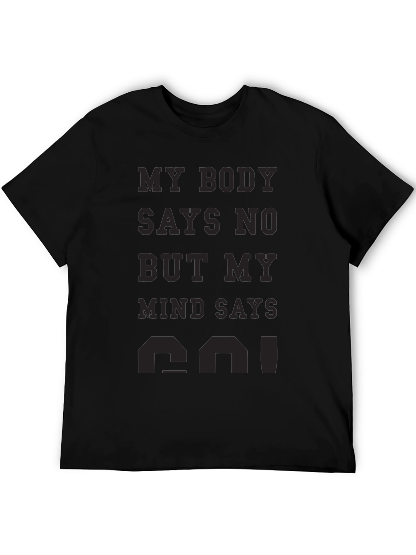 Black My Body Says No T-Shirt view 5