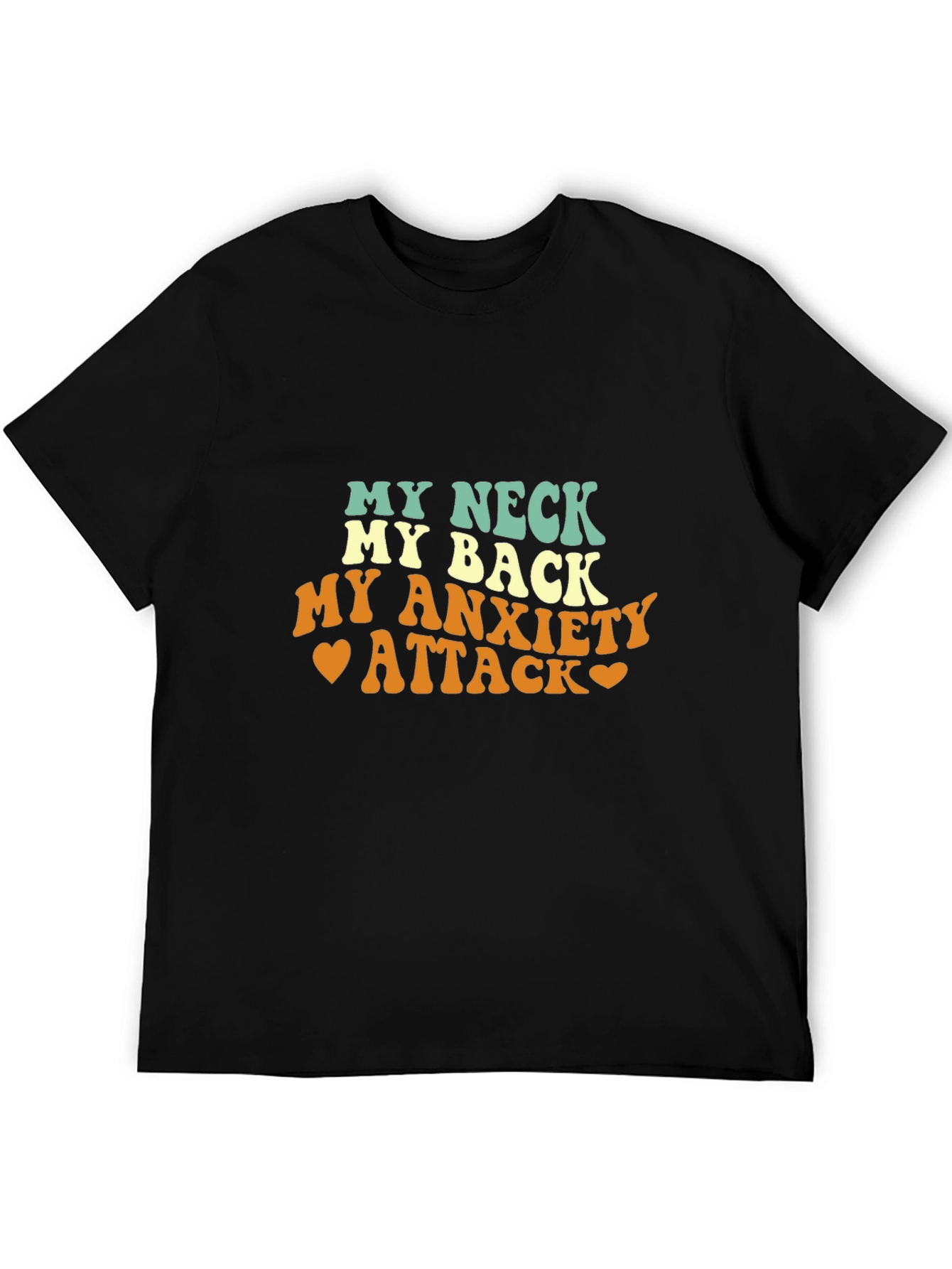 Black My Neck, My Back Tee - Anxiety Relief Comfort Shirt view 5