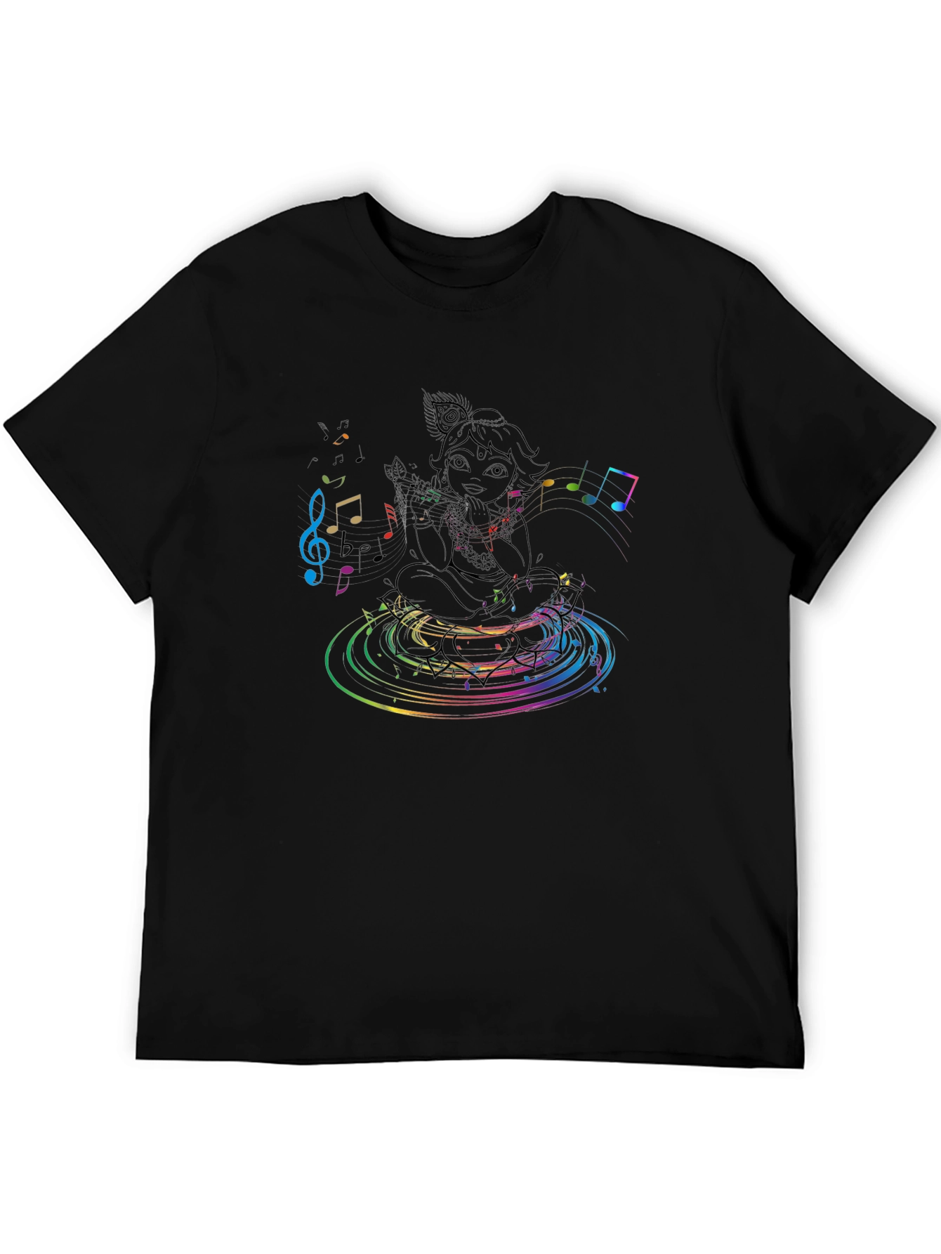 Black Musical DJ Graphic Tee - Black view 5