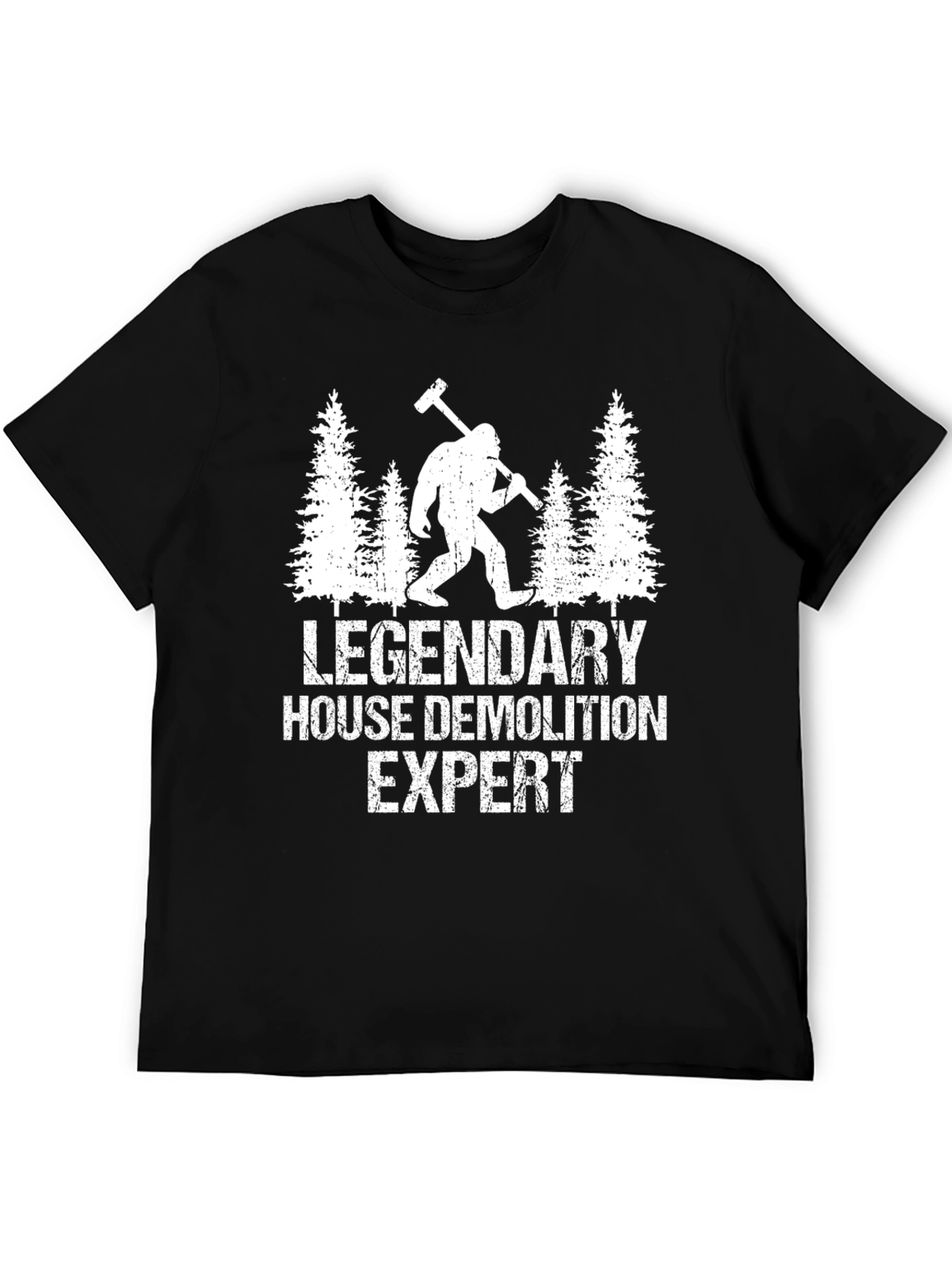 Black Legendary House Demolition Expert T-Shirt view 5
