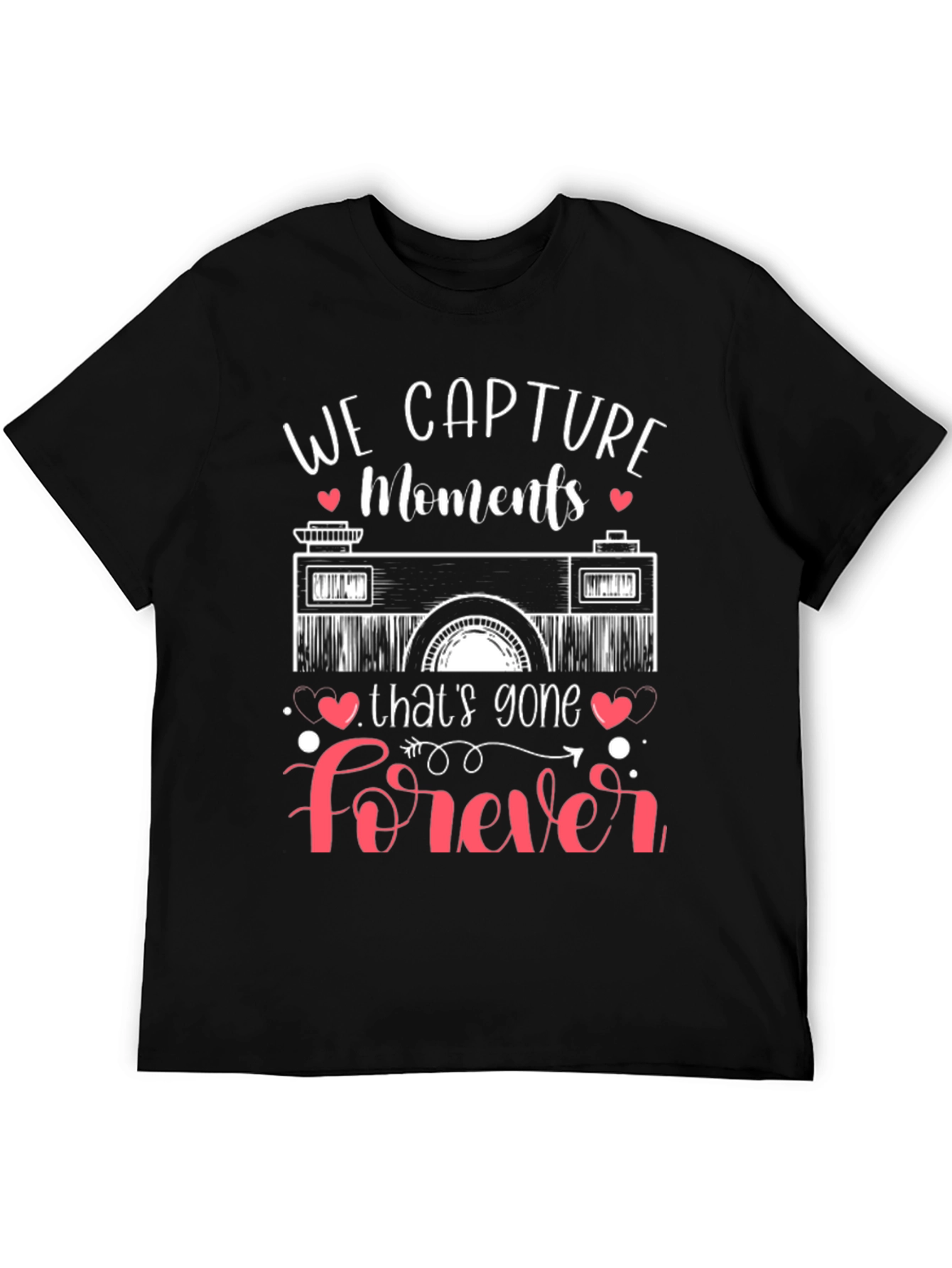 Black We Capture Moments T-Shirt, Forever Memories Tee view 5