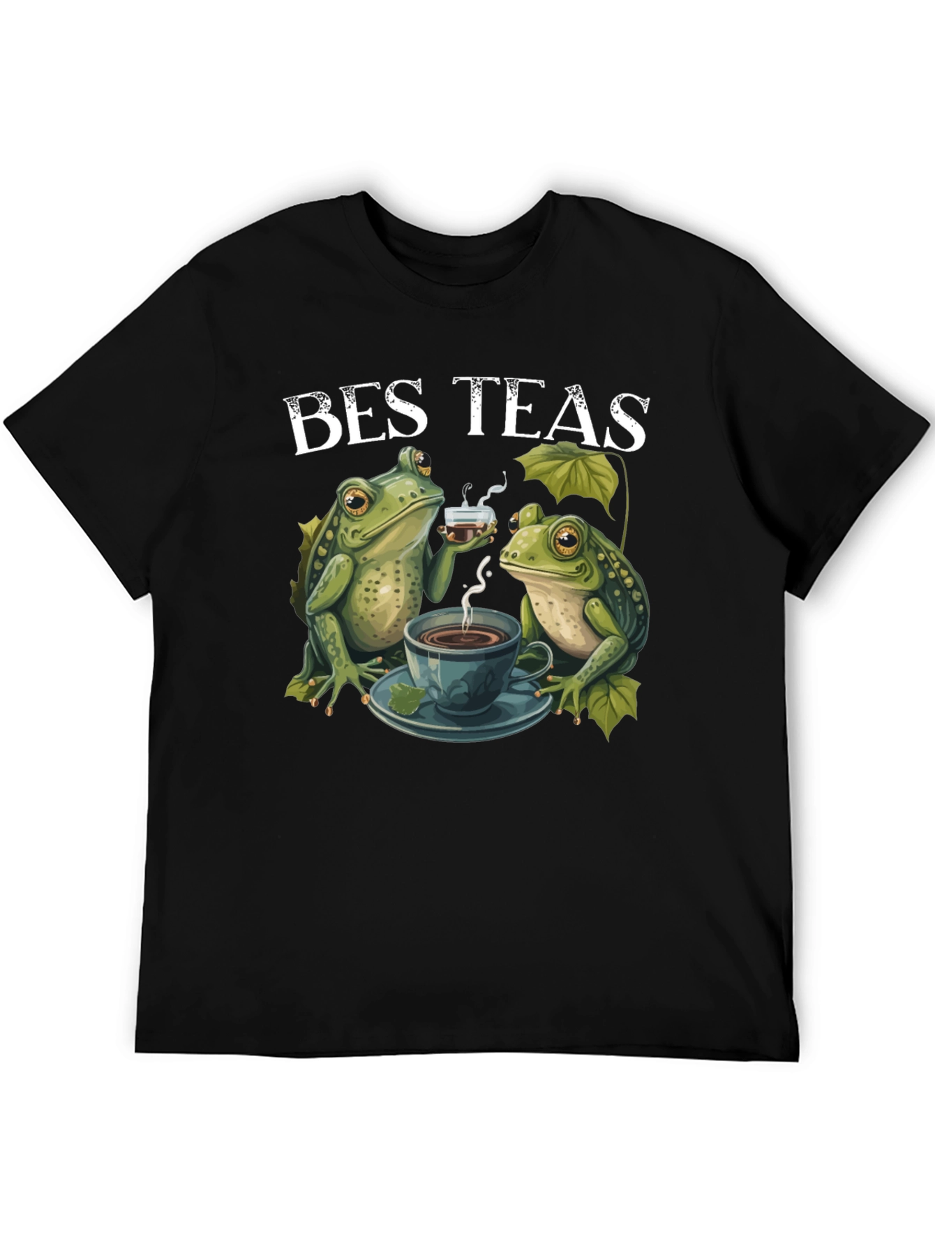 Black Bes Teas Frog T-Shirt - Quirky Tea Lovers Tee view 5