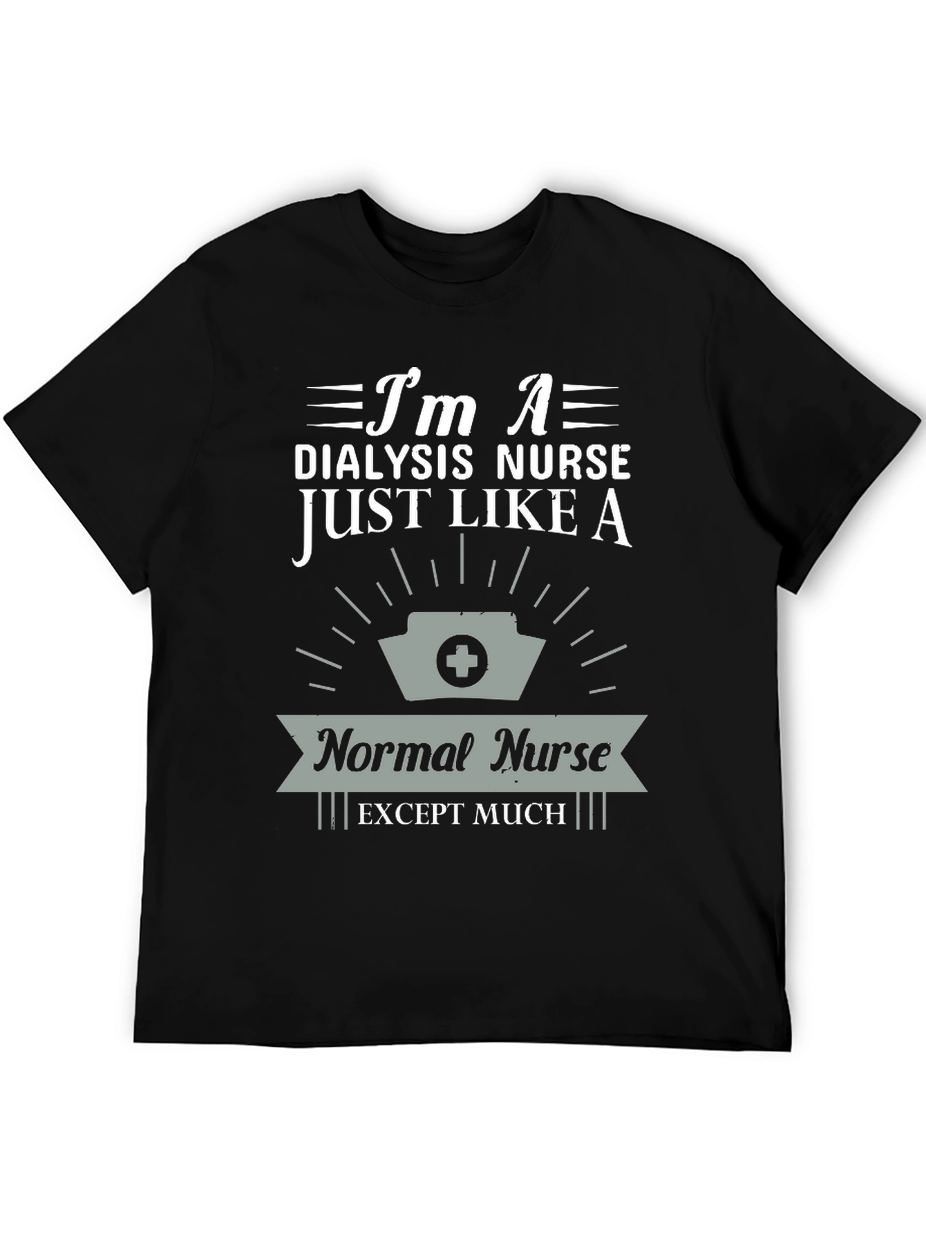 Black Dialysis Nurse T-Shirt - Gift for Nurses view 5