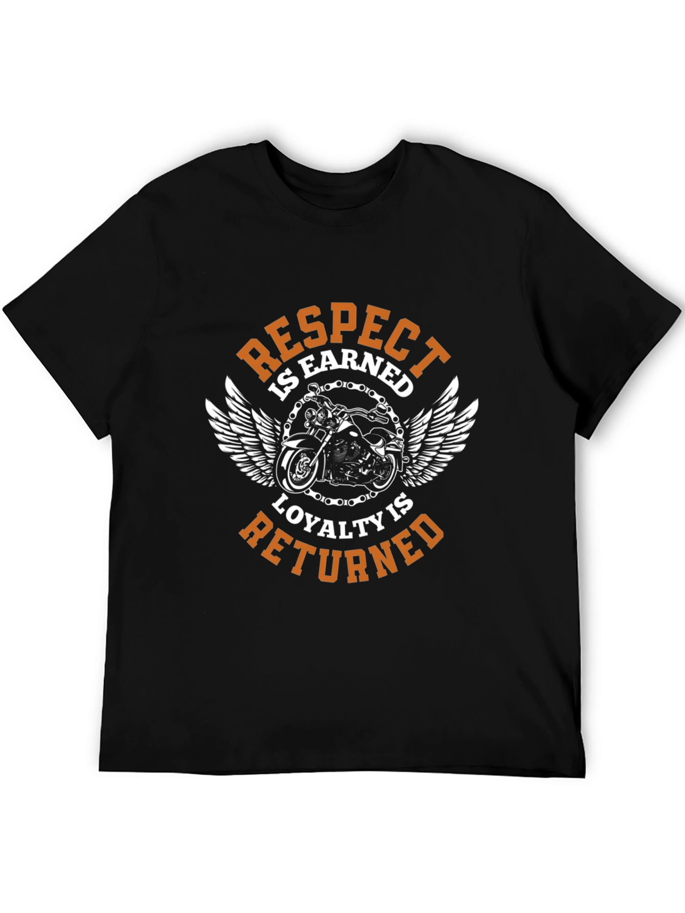 Black Respect is Earned Biker T-Shirt view 5