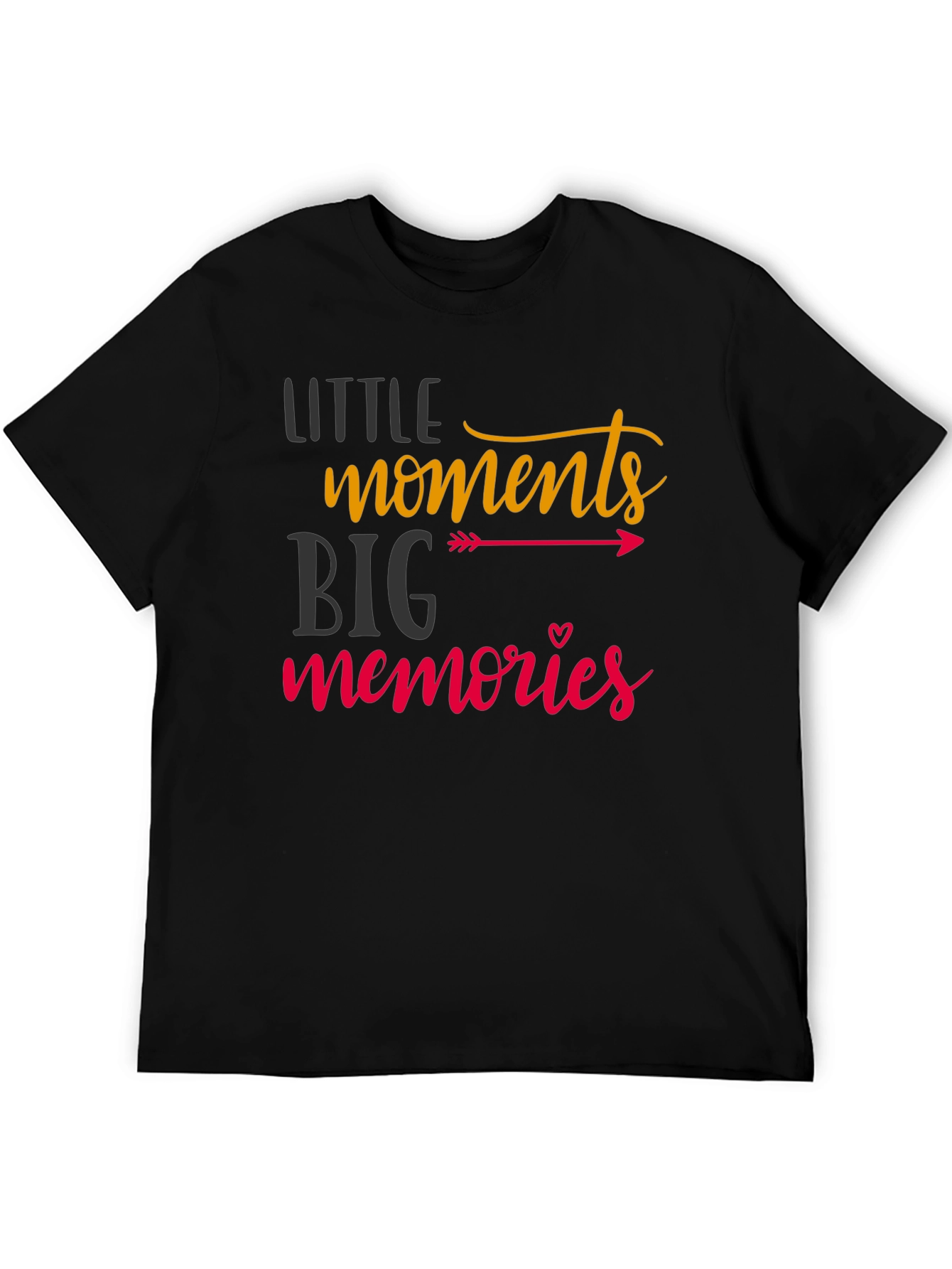 Black Little Moments Big Memories Graphic T-Shirt view 5