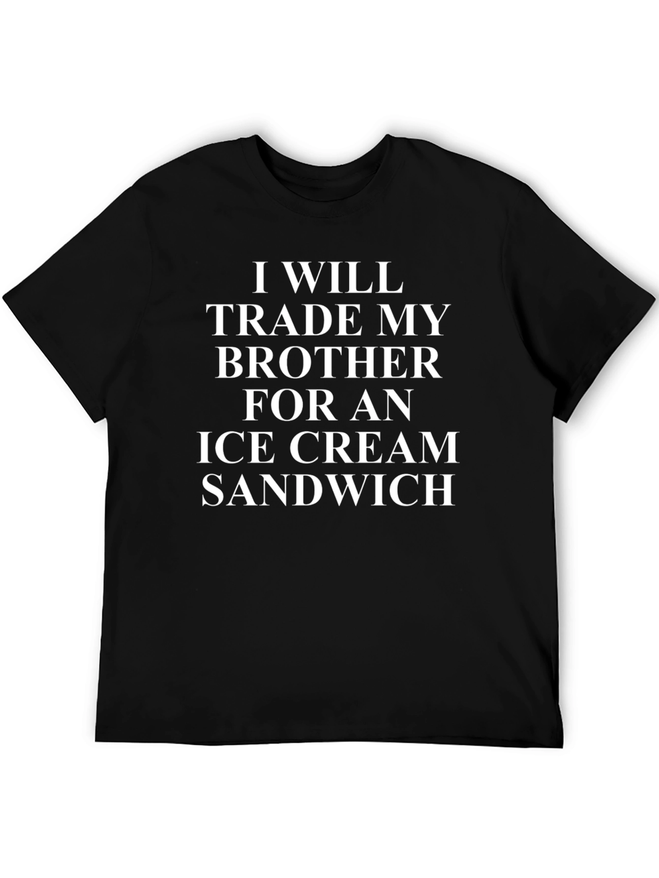 Black Funny "Trade Brother" Graphic Tee view 5