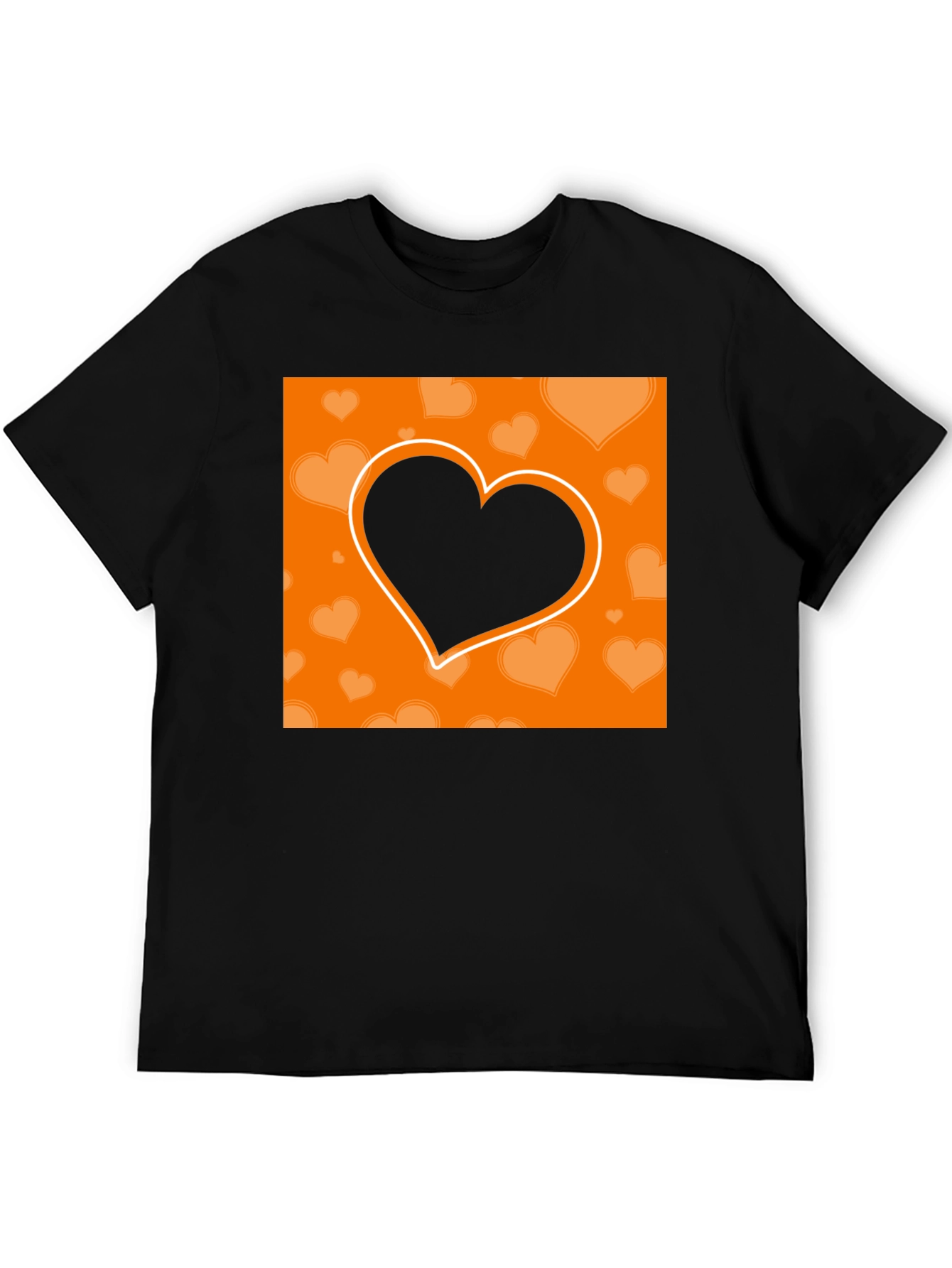 Black Heart Graphic Black T-Shirt - Stylish Casual Tee view 5