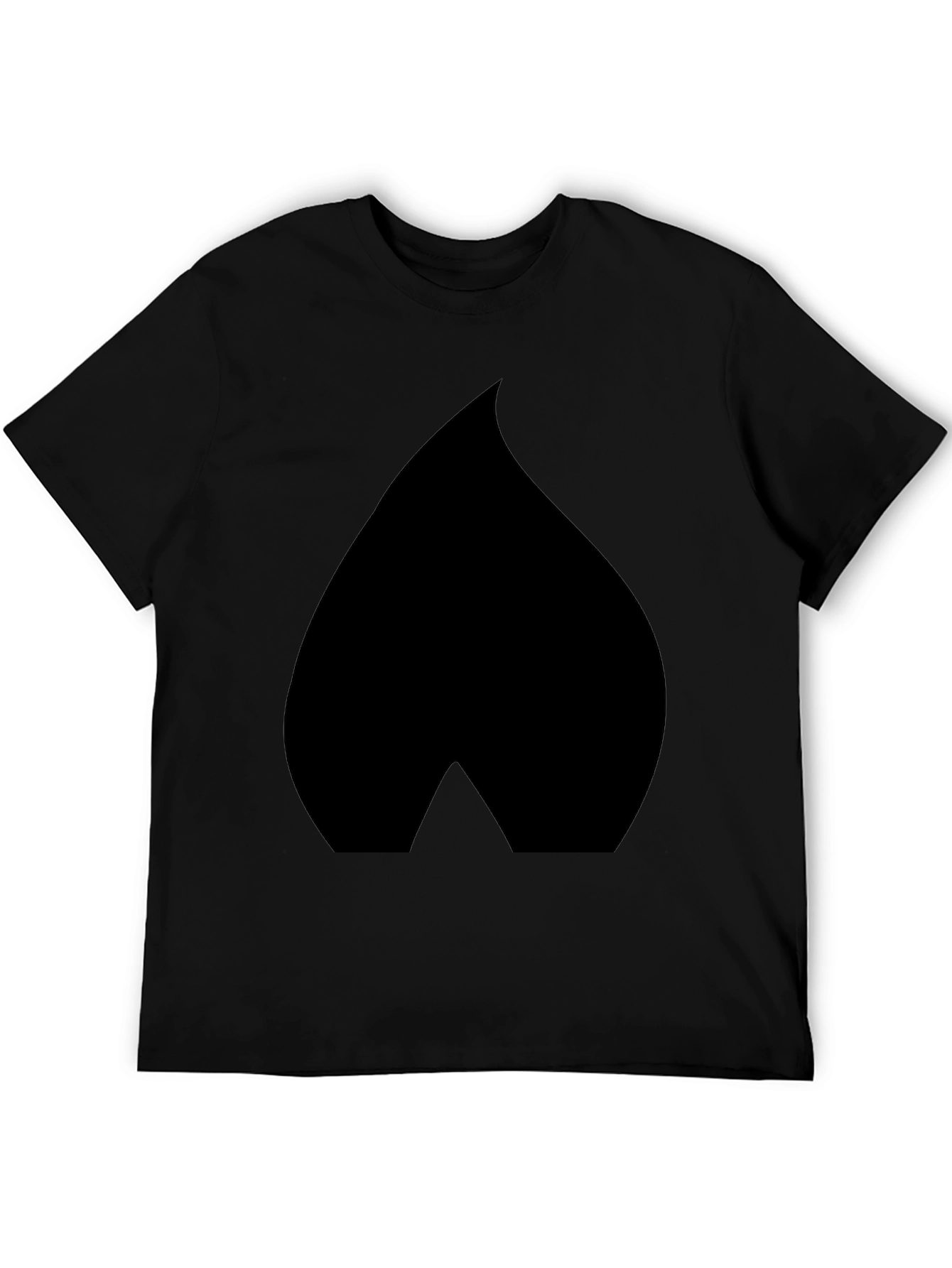 Black Spade Graphic Black T-Shirt - Modern Casual Wear view 5