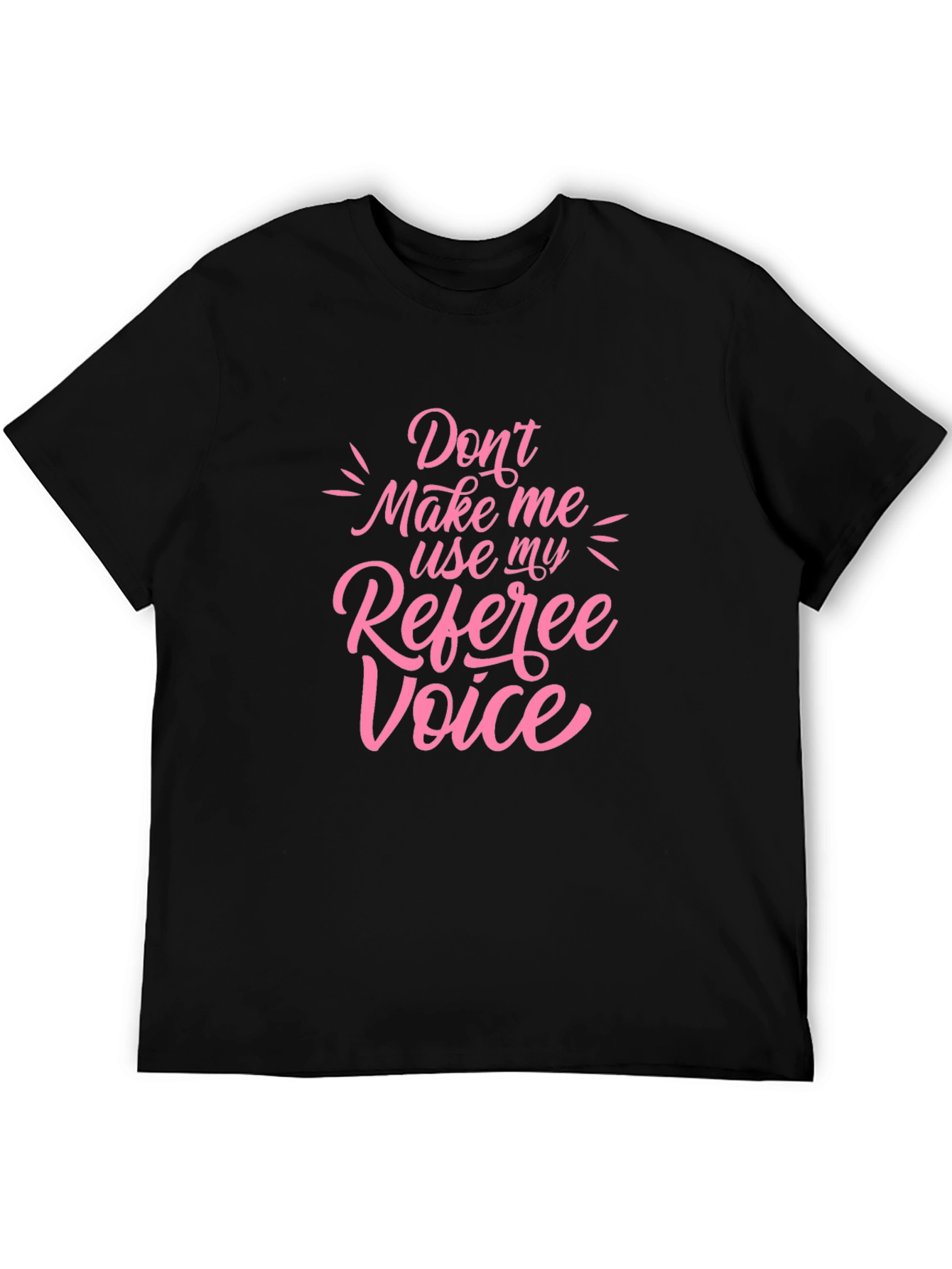 Black Referee Voice T-Shirt Funny Referee Gift view 5