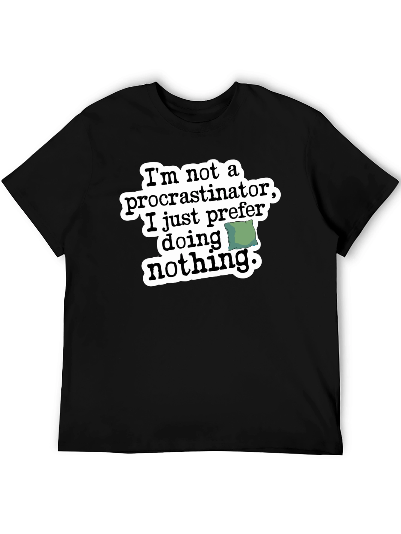 Black Procrastinator Humor Graphic T-Shirt view 5