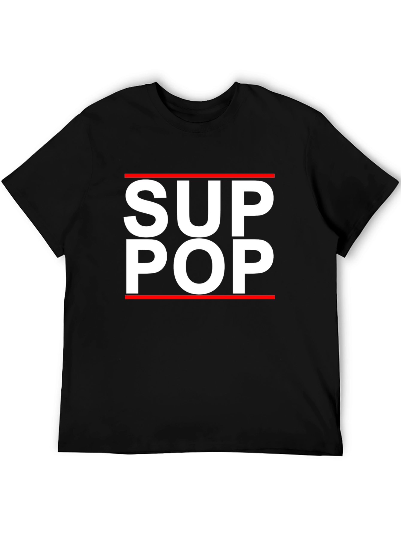 Black Sup Pop Graphic Tee - Cool Casual Shirt view 5