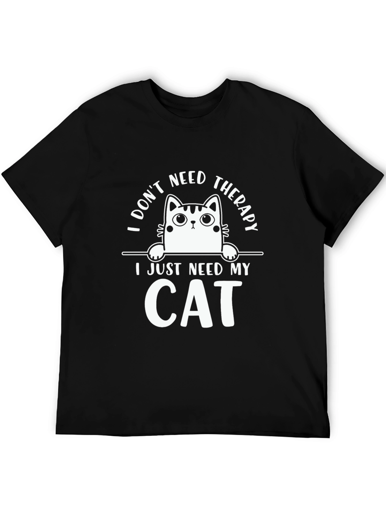 Black I Just Need My Cat T-Shirt view 5