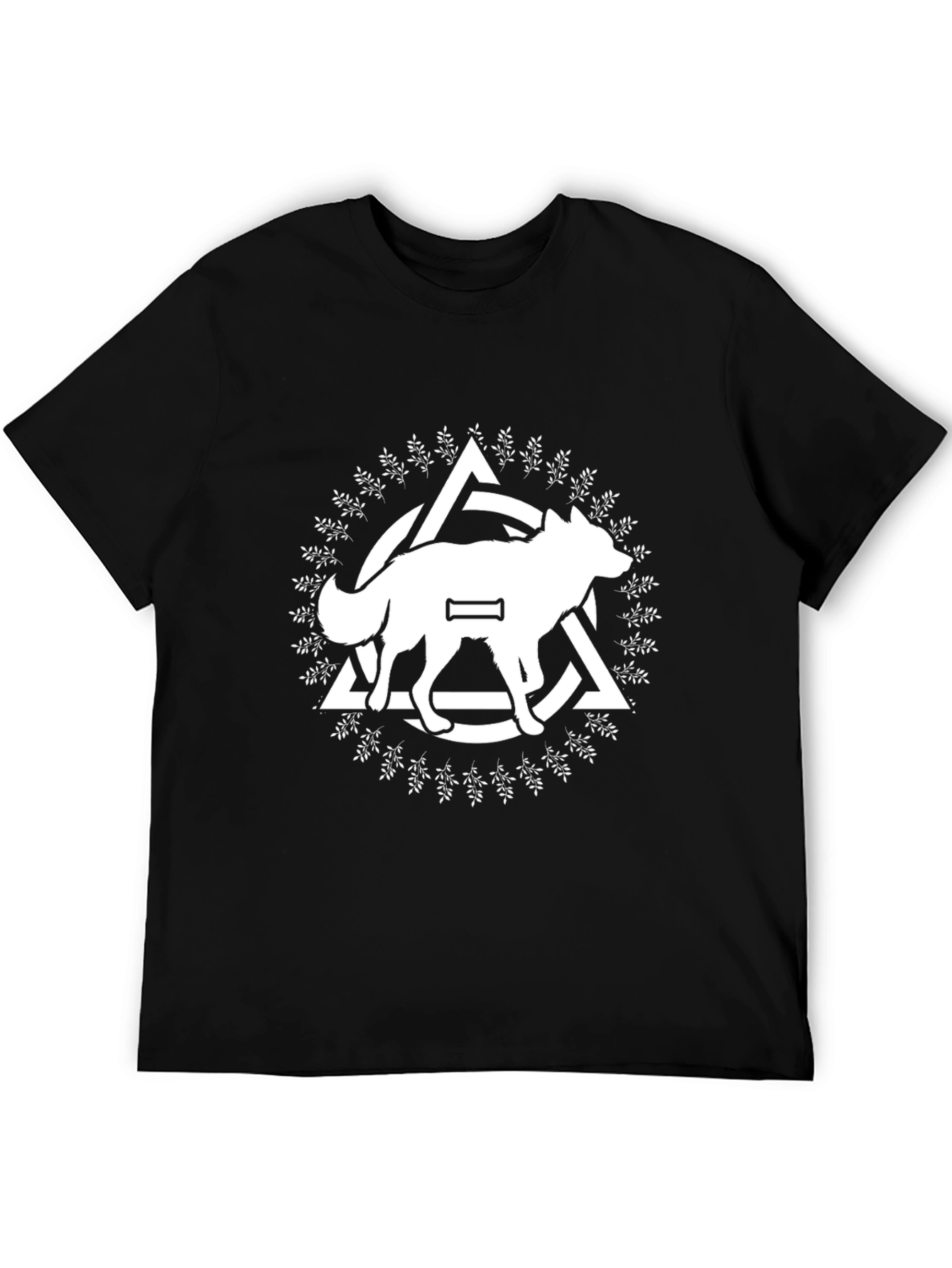 Black Wolf Graphic Tee - Black Cotton Blend view 5